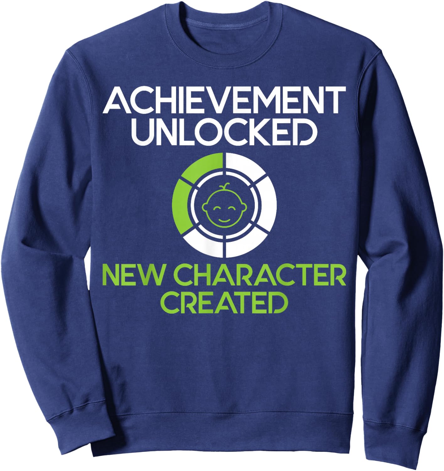 Character Created New Dad Pregnancy Announcement Gamer Sweatshirt - Sweatshirt | Navy