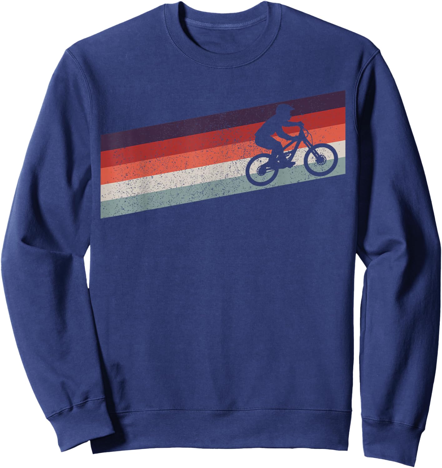 Mountain Bike Vintage MTB Bicycle Downhill Biking Biker Gift Sweatshirt - Sweatshirt | Navy