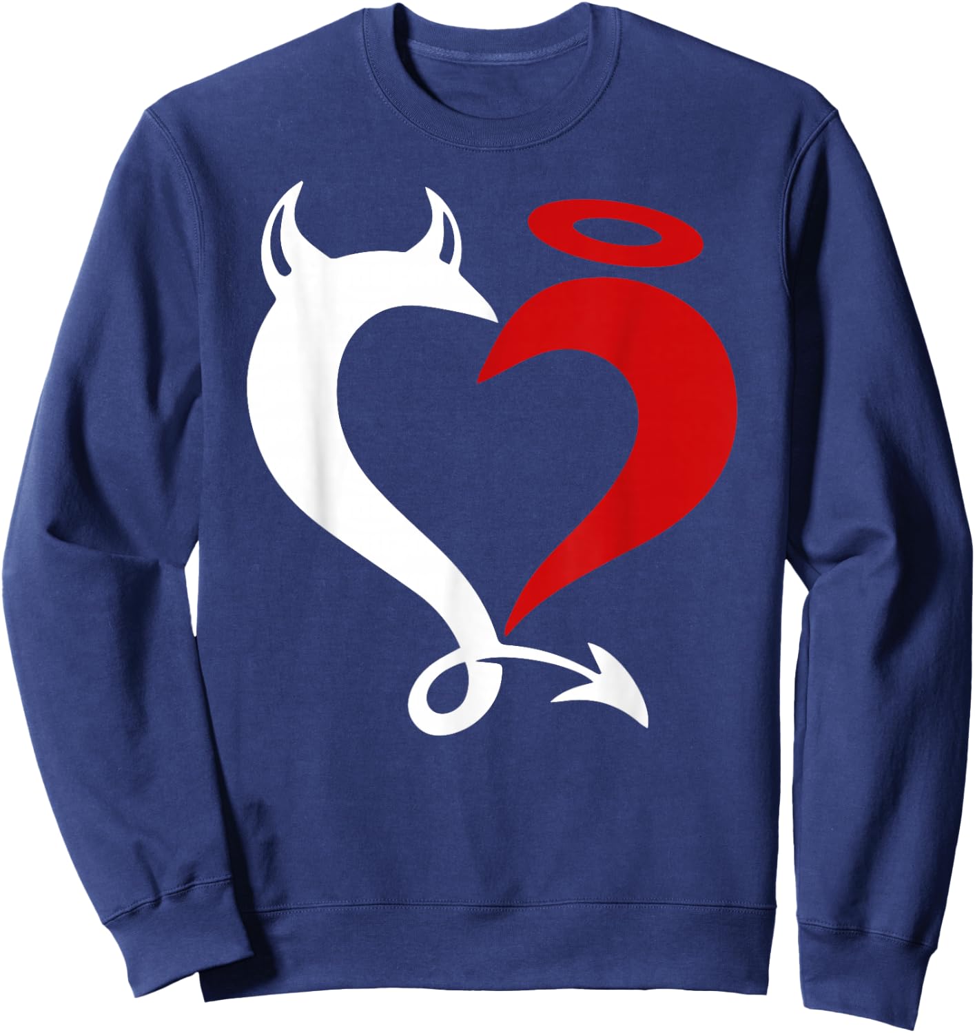 Devil and Angel Love Lovers Sweatshirt - Sweatshirt | Navy