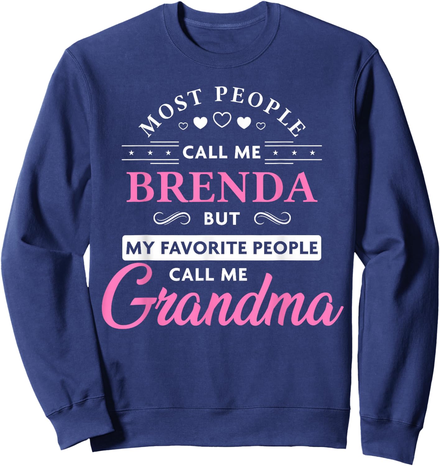 Brenda Name Gift Personalized Grandma Sweatshirt - Sweatshirt | Navy