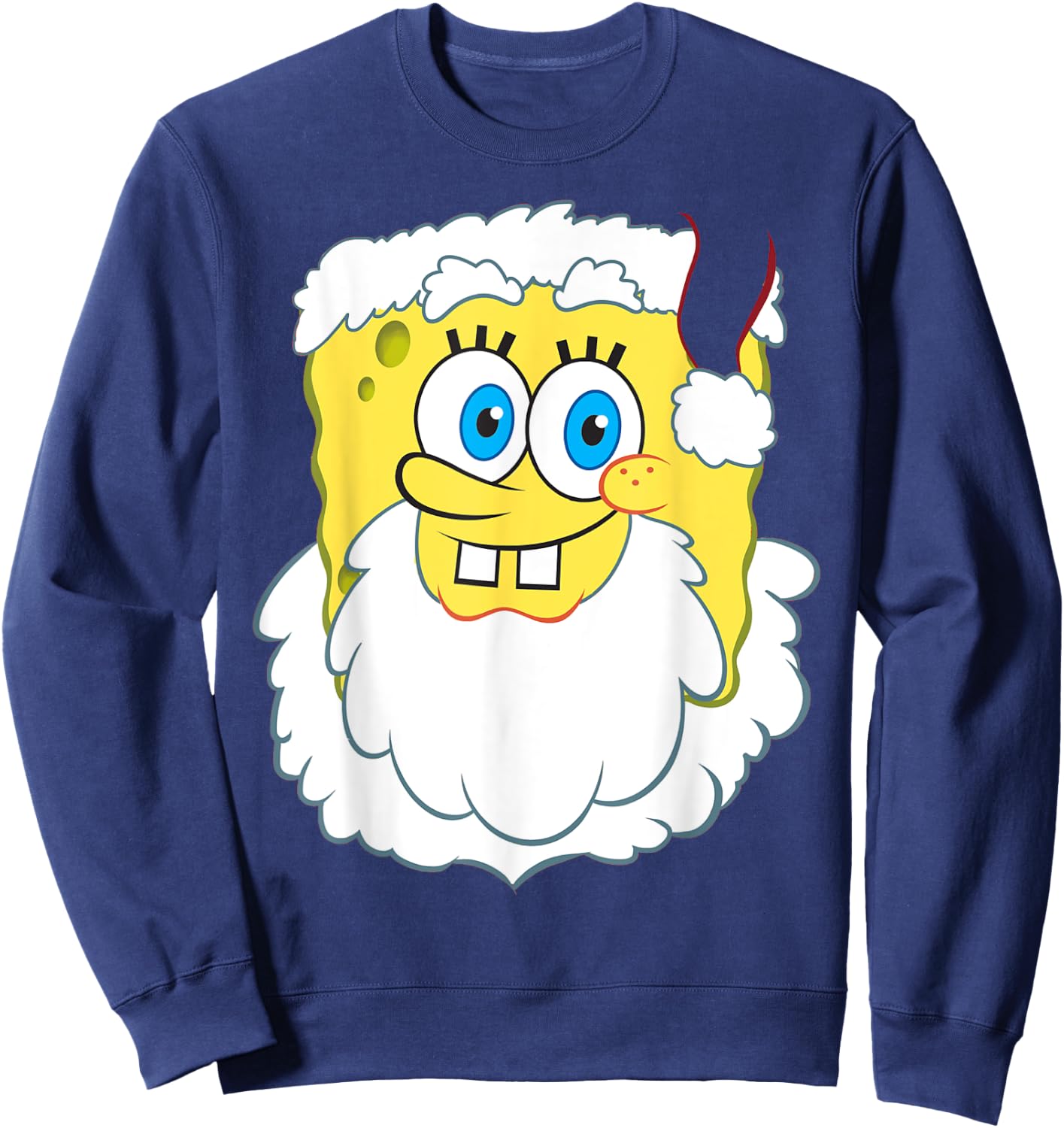 Spongebob SquarePants Large Santa Clause Christmas Sweatshirt - Sweatshirt | Navy