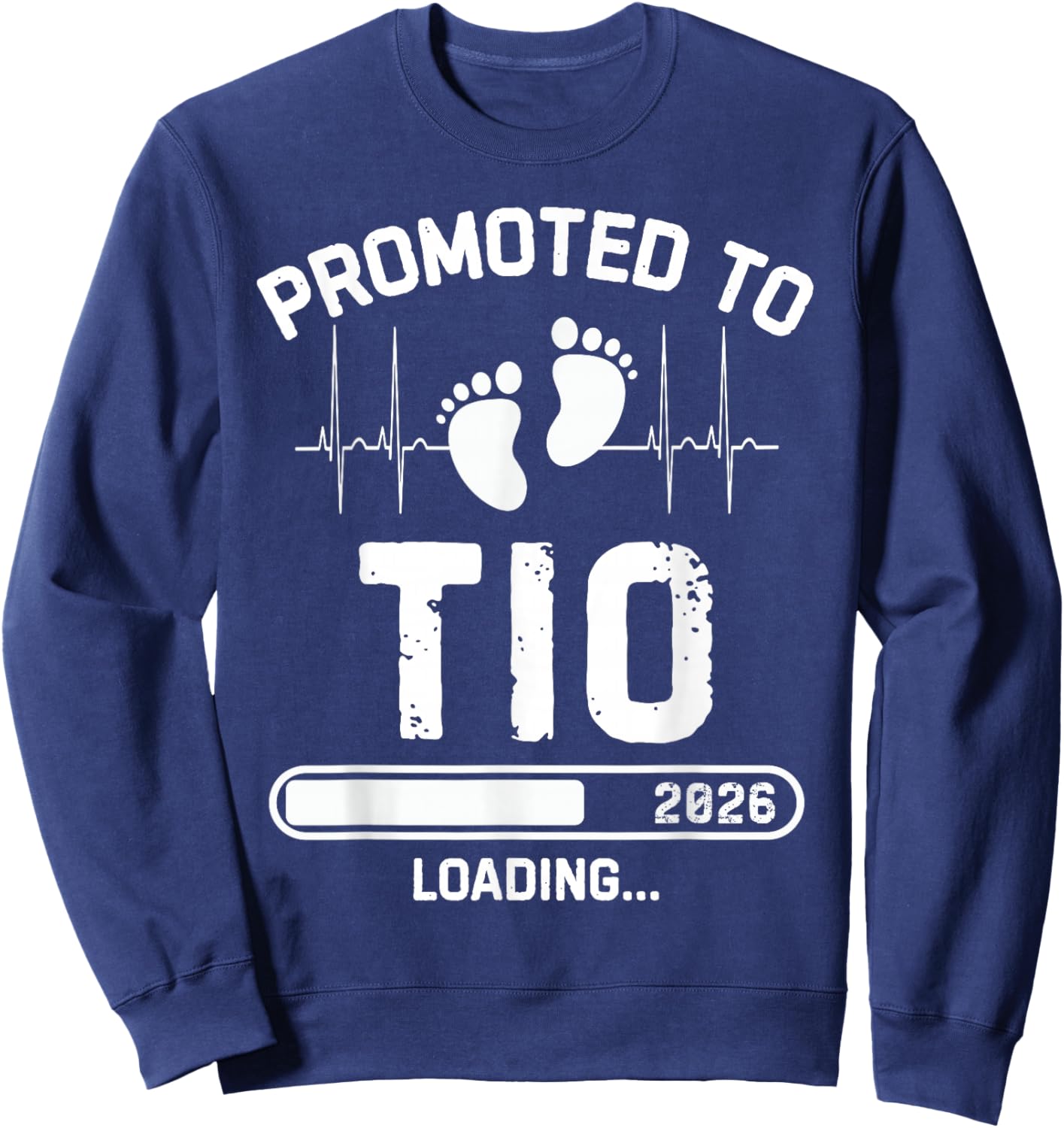 Promoted to TIO Est 2026 First Time Uncle to Be Sweatshirt - Sweatshirt | Navy