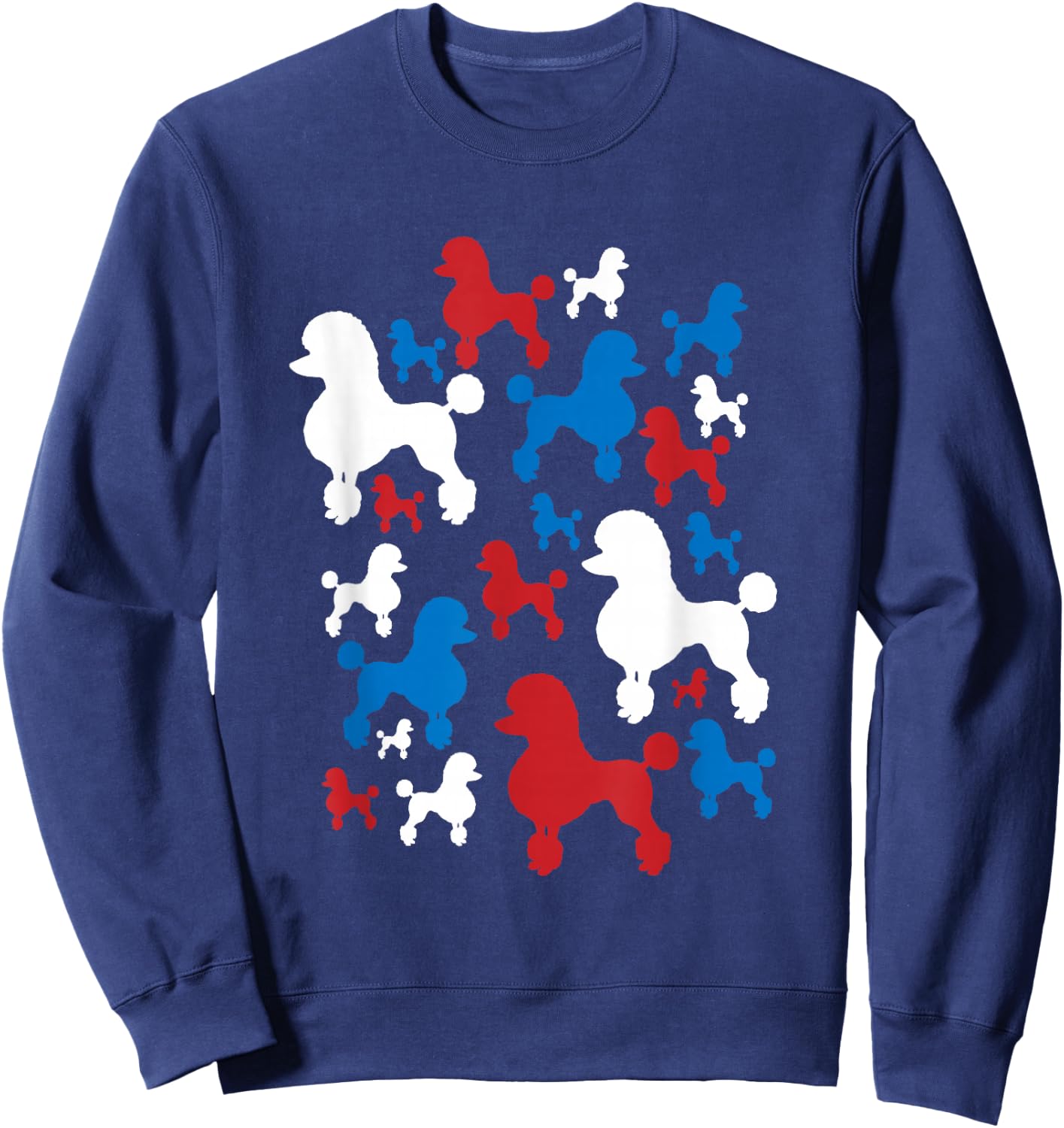 Poodle Patriotic 4th Of July Shirt Sweatshirt - Sweatshirt | Navy