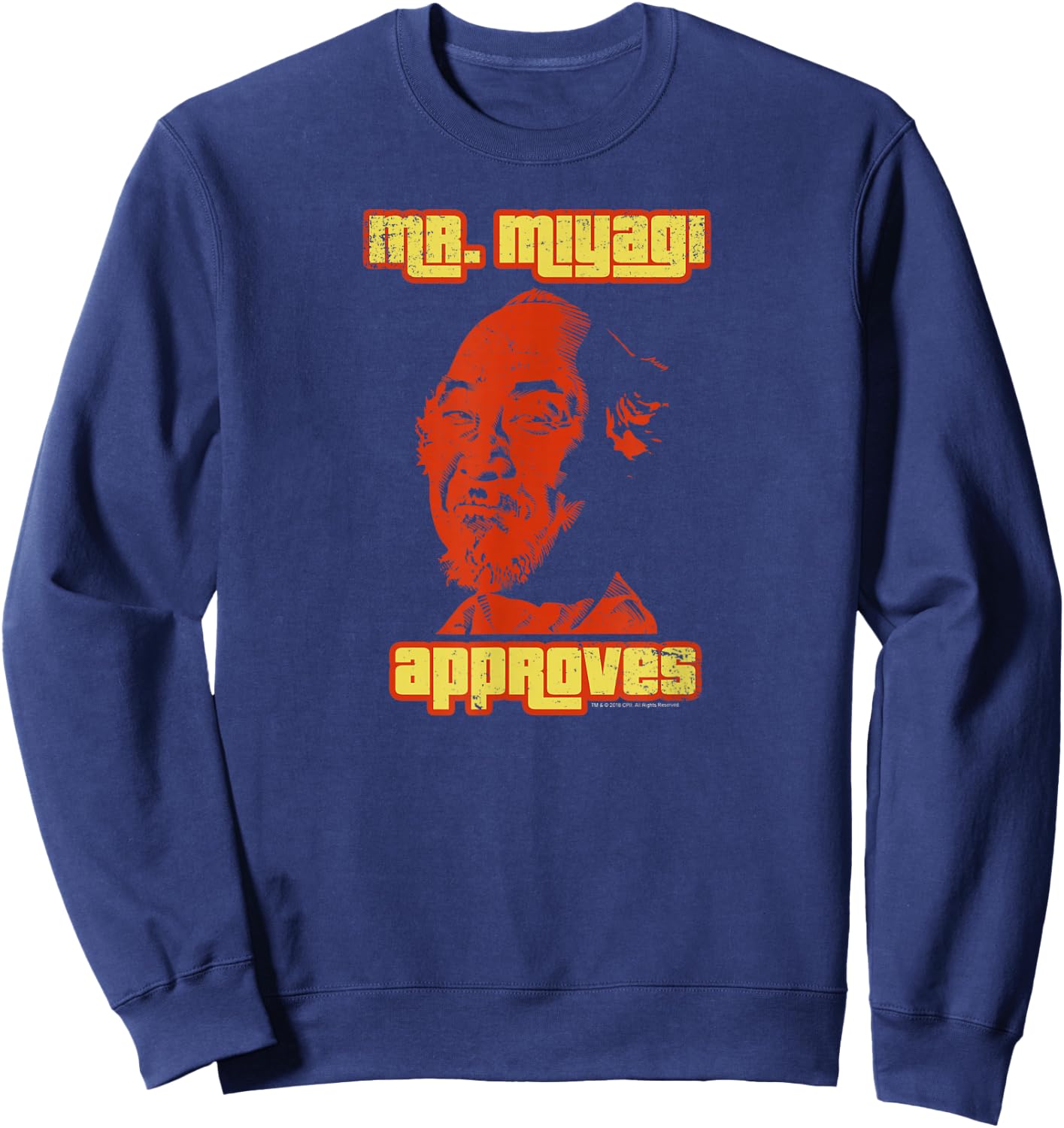 The Karate Kid Mr. Miyagi Approves Retro Movie Sweatshirt - Sweatshirt | Navy
