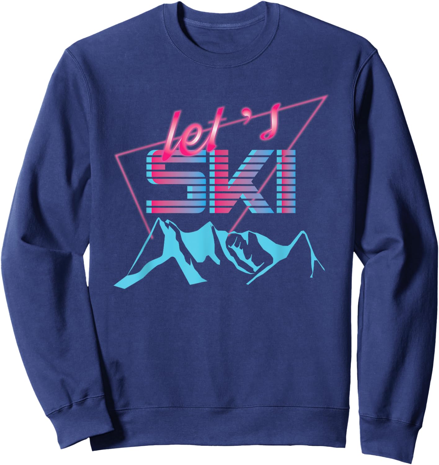 Retro Ski T Shirt Vintage 80s Ski Costume 90s Ski Clothes Sweatshirt - Sweatshirt | Navy