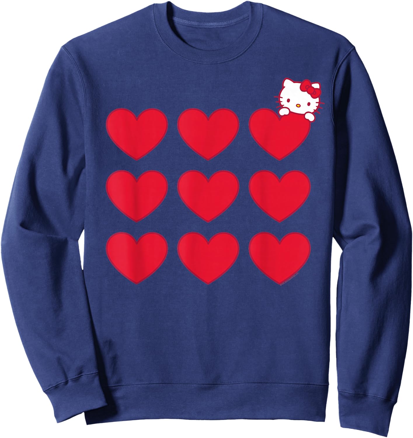 Hello Kitty Stacked Hearts Shirt Sweatshirt - Sweatshirt | Navy