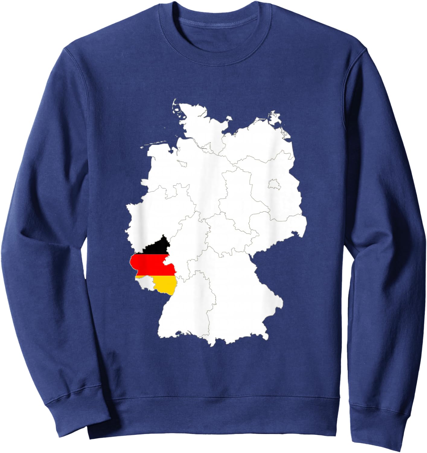 Rhineland Palatinate Flag Germany Rheinland Pfalz Gift Sweatshirt - Sweatshirt | Navy