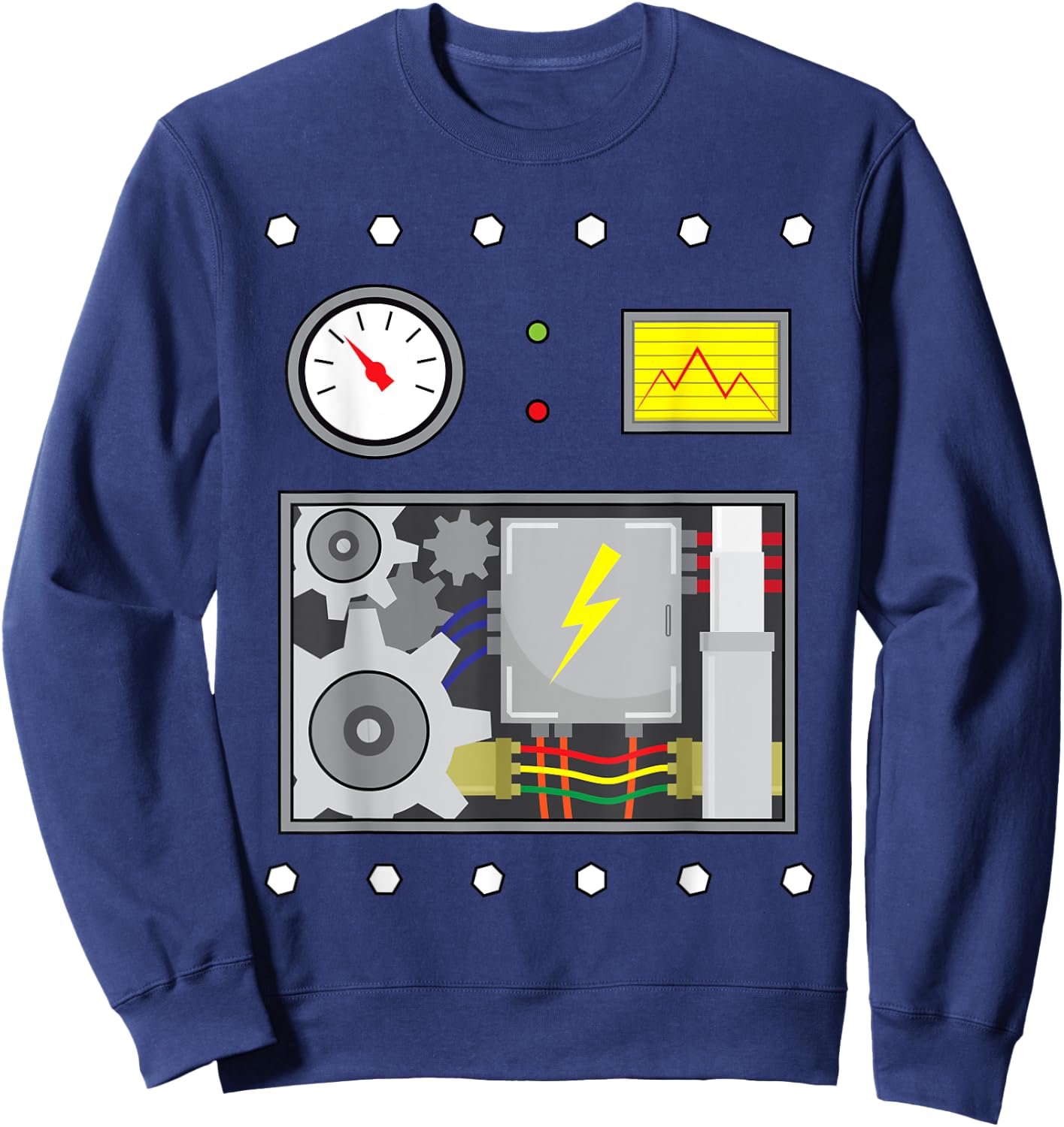 Robot Costume Halloween For Robot Fans, Men, Kids Sweatshirt - Sweatshirt | Navy