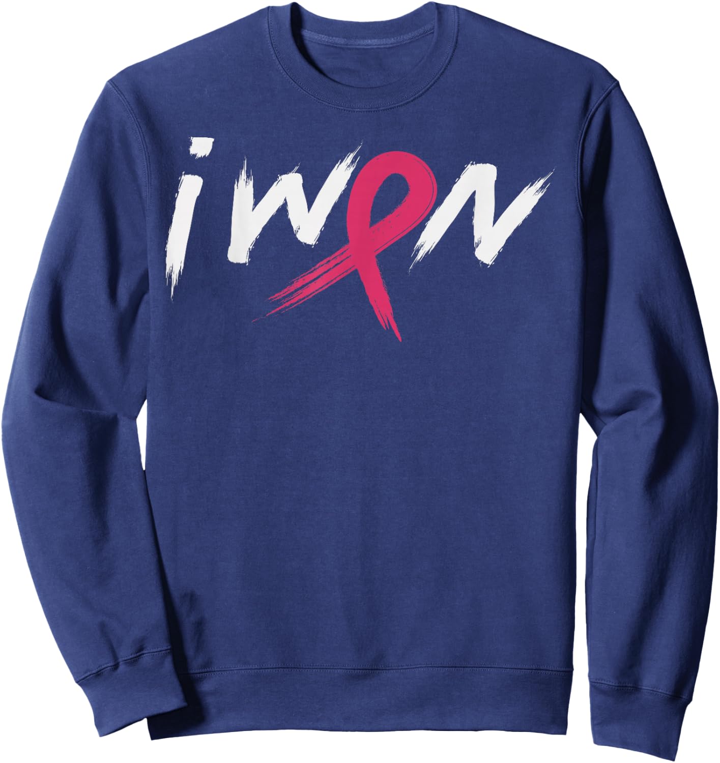 Breast Cancer Awareness Shirt Pink Ribbon I Won Survivor Sweatshirt - Sweatshirt | Navy