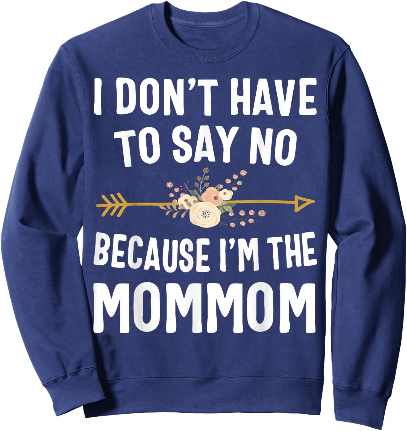 I Don't Have To Say No Because I'm The Mommom Mothers Day Sweatshirt - Sweatshirt | Navy