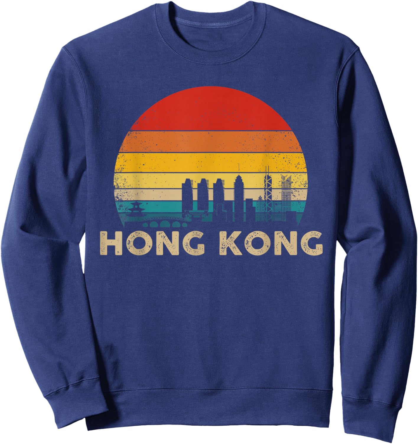 Vintage Hong Kong - Hong Kong Souvenir T Shirt Sweatshirt - Sweatshirt | Navy