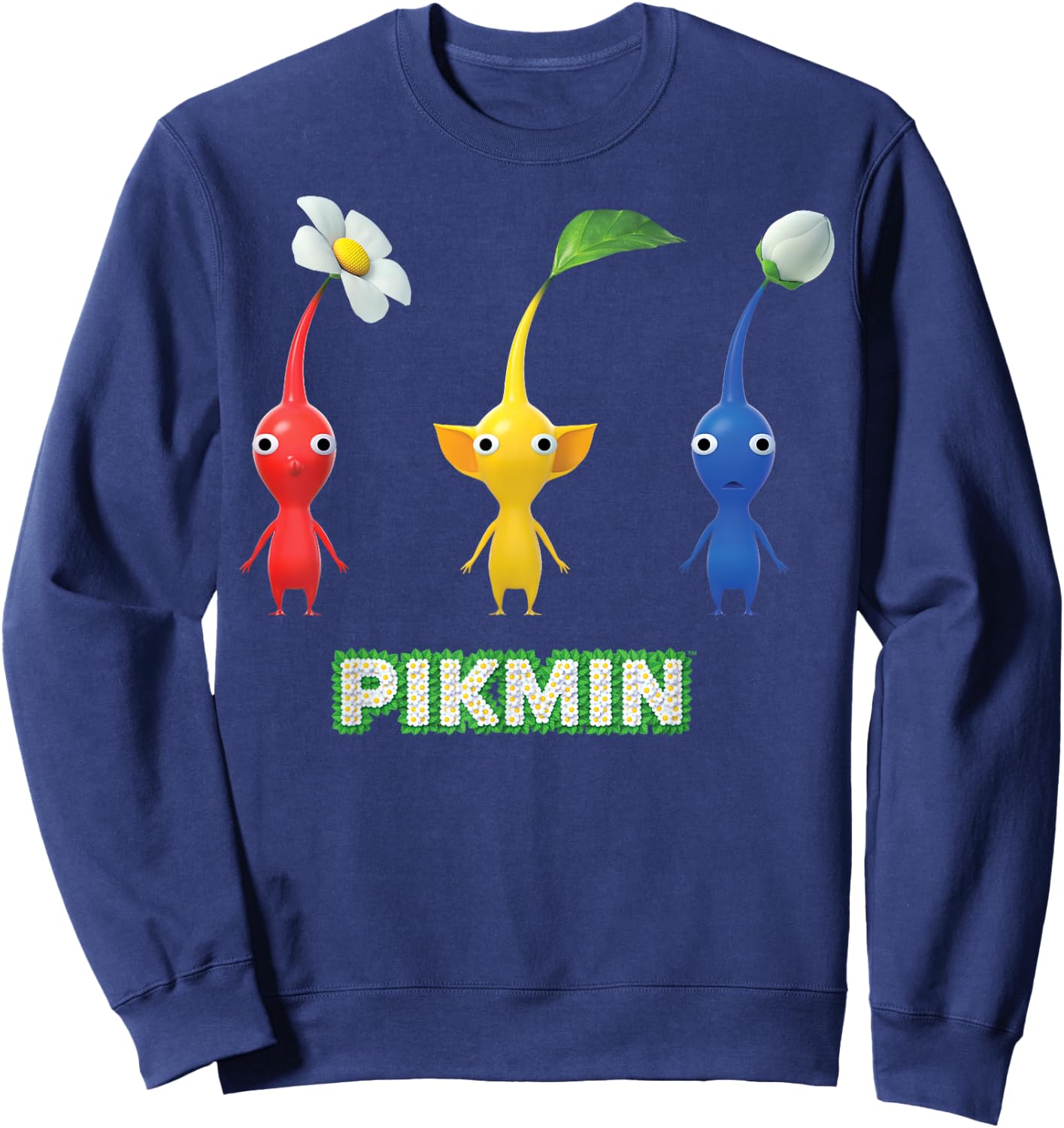 Nintendo Pikmin Trio Simple Sweatshirt - Sweatshirt | Navy