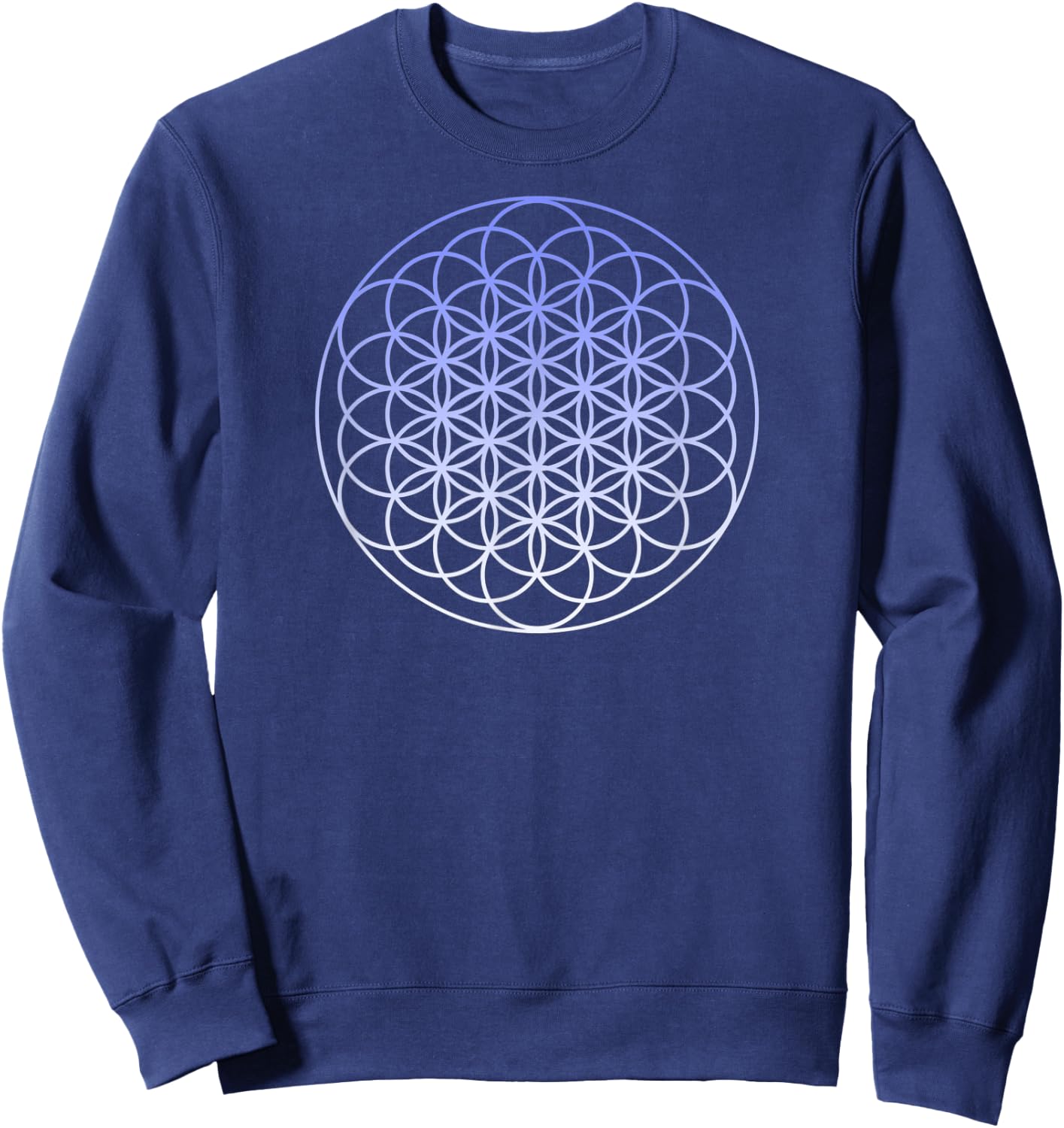 Sacred Geometry Shirt - Flower of Life Shirt - Tapestry Sweatshirt - Sweatshirt | Navy