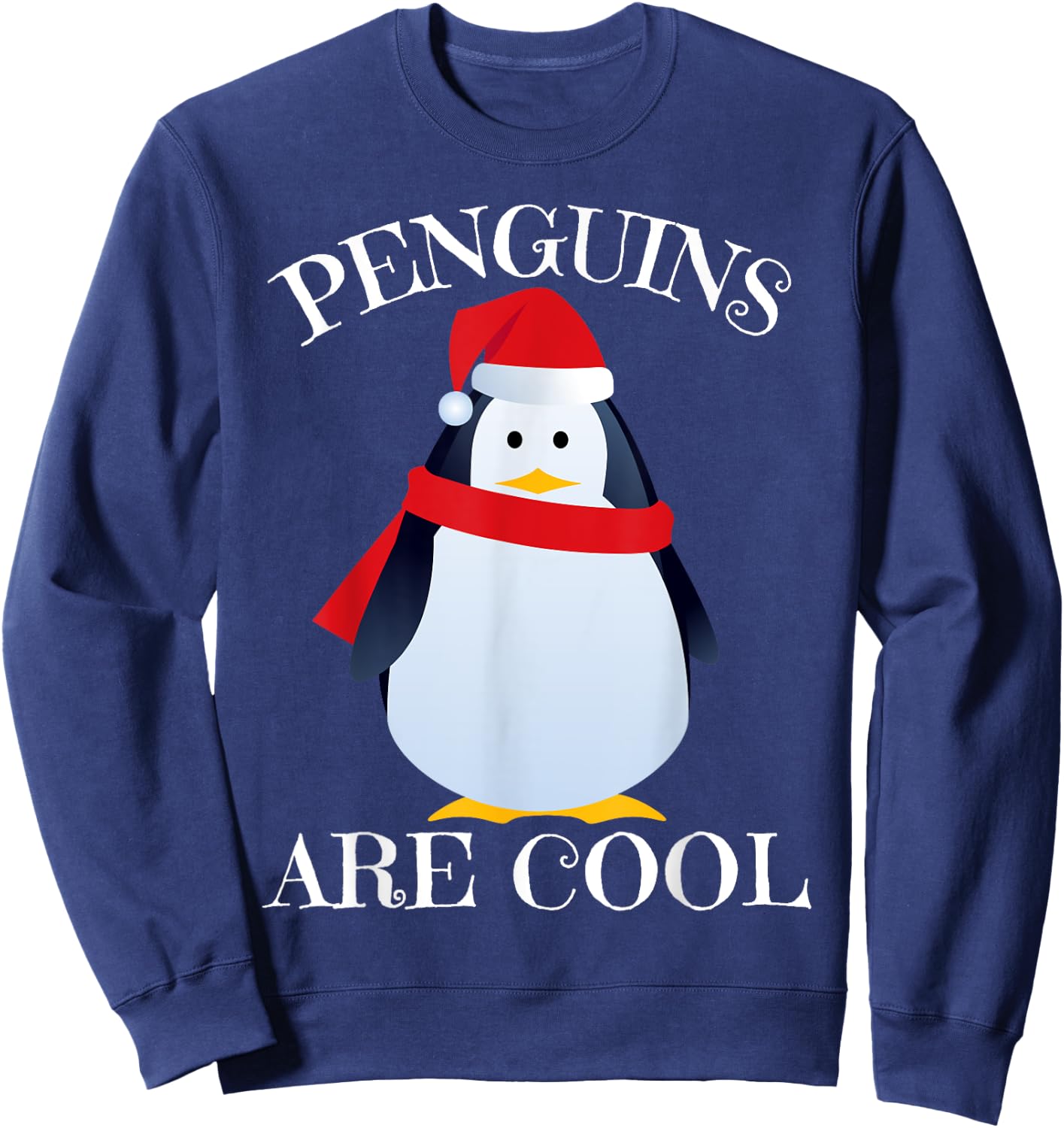 Cute Christmas Penguin Shirt for Kids Boy Girl Men & Women Sweatshirt - Sweatshirt | Navy