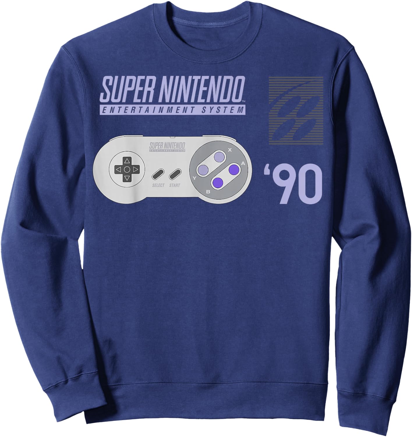 Nintendo Super Nintendo Controller 90 Graphic Sweatshirt - Sweatshirt | Navy