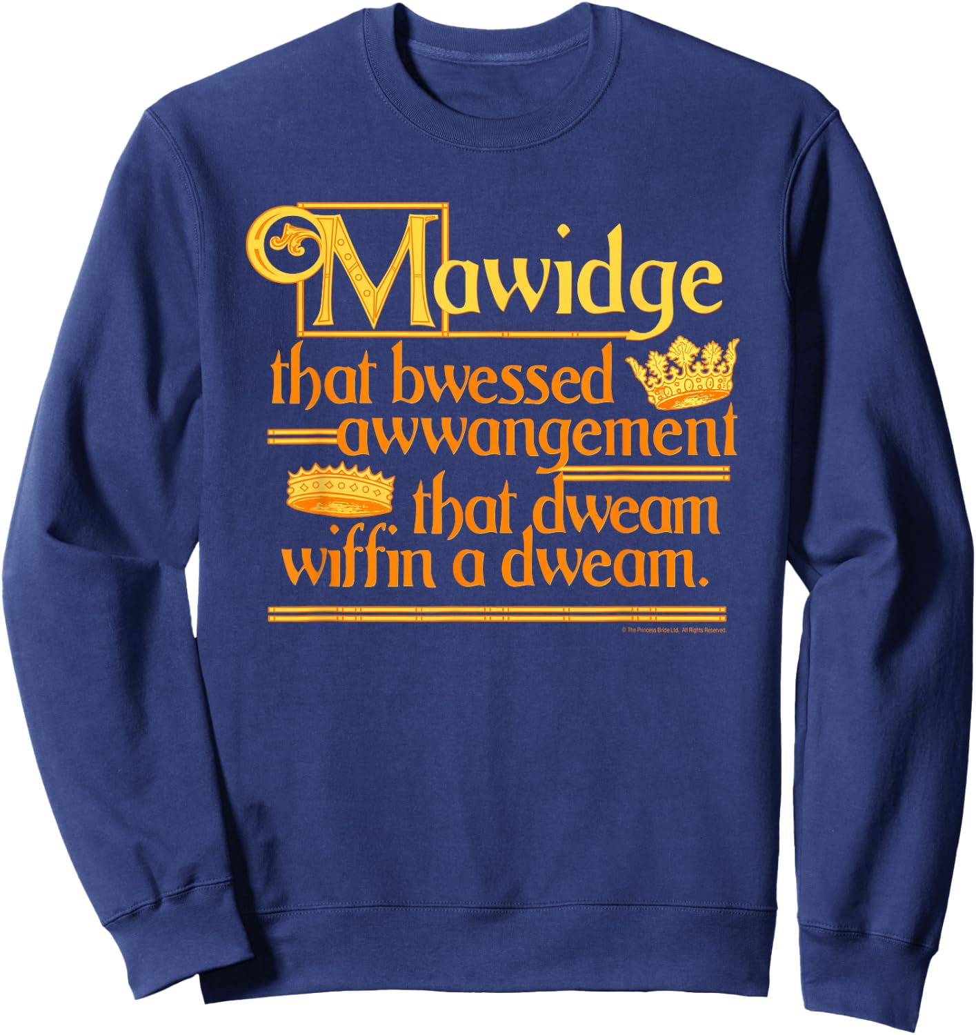 Princess Bride Mawidge Speech Sweatshirt - Sweatshirt | Navy