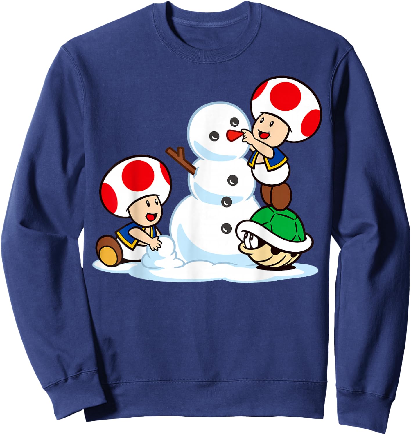 Super Mario Toad Snow Man Sweatshirt - Sweatshirt | Navy