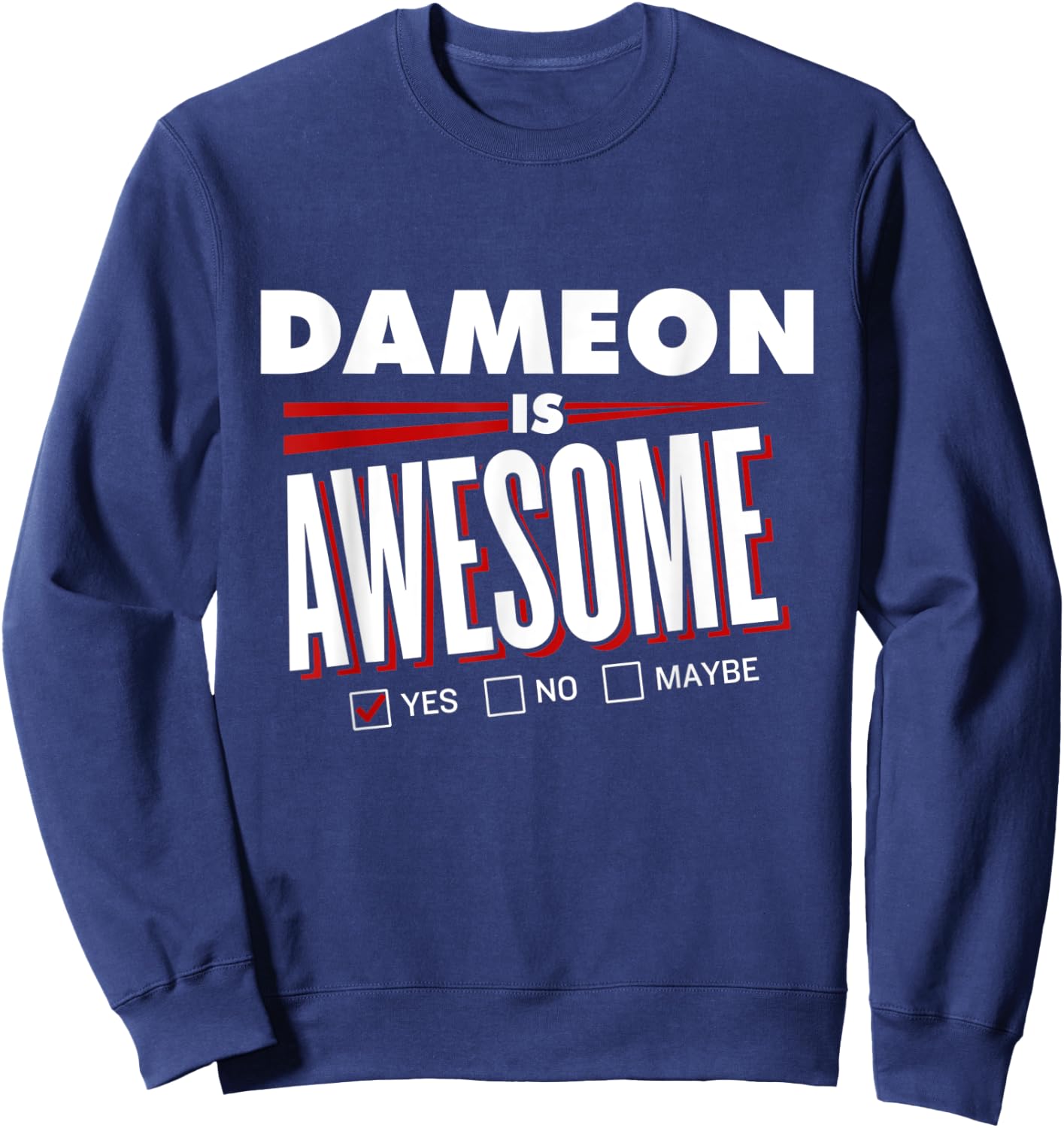 DAMEON Is Awesome Family Friend Name Funny Gift Sweatshirt - Sweatshirt | Navy