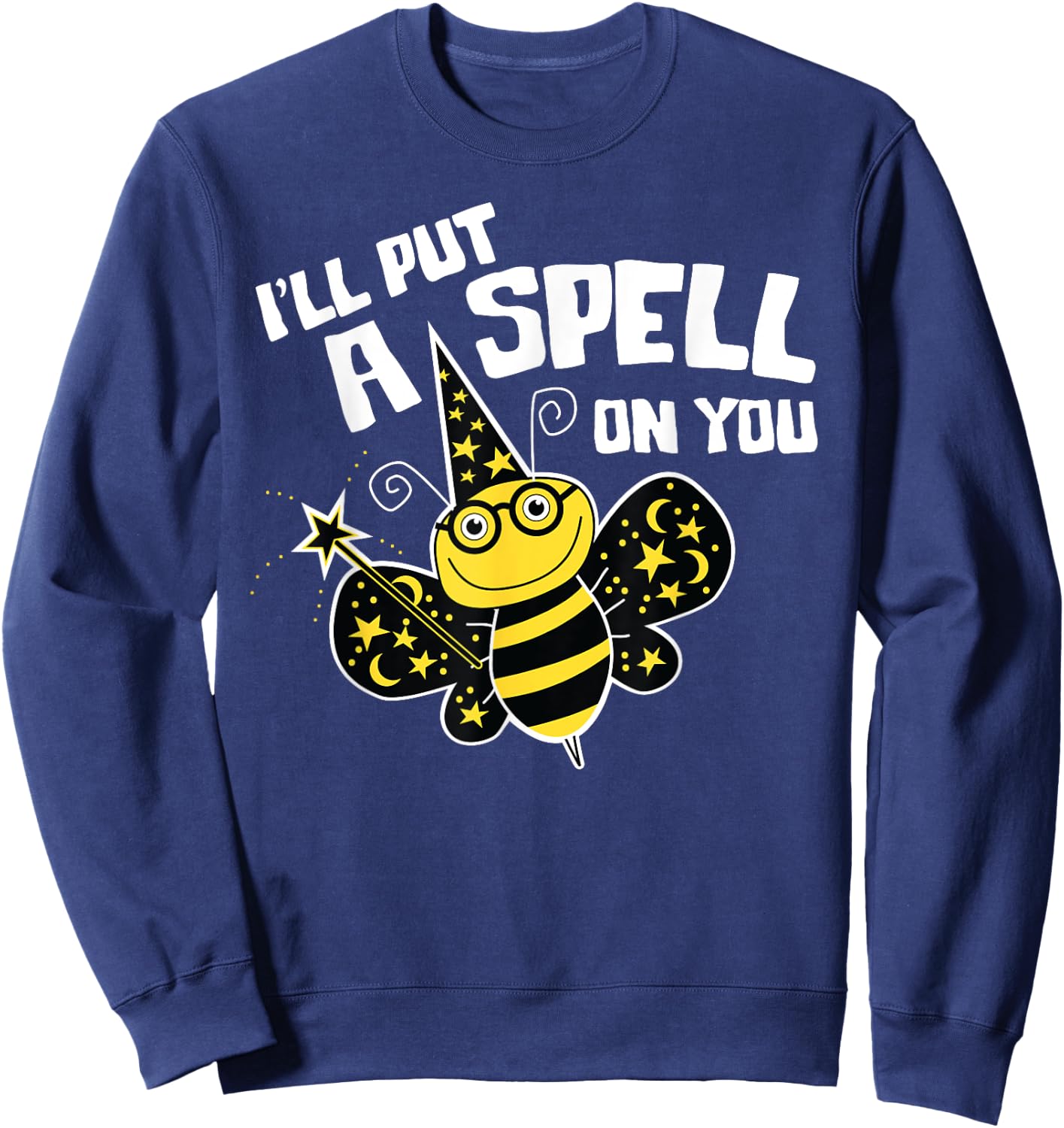 Cute Spelling Bee Wizard for Competitive Word Loving Kids Sweatshirt - Sweatshirt | Navy