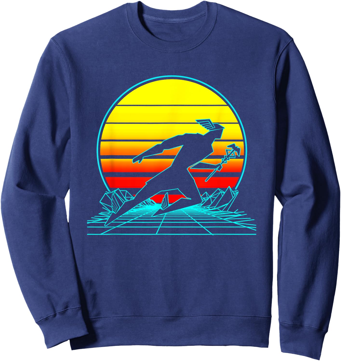 Vintage Hermes God Retro Hermes God Black Small Classic Fit Short Sleeve -Adults Sweatshirt - Sweatshirt | Navy