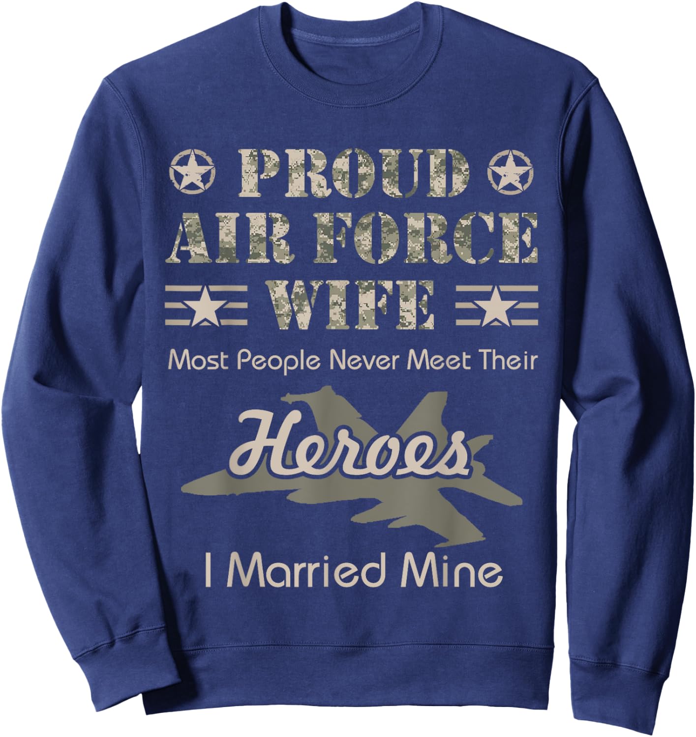 Proud Air Force Wife Sweatshirt - Sweatshirt | Navy