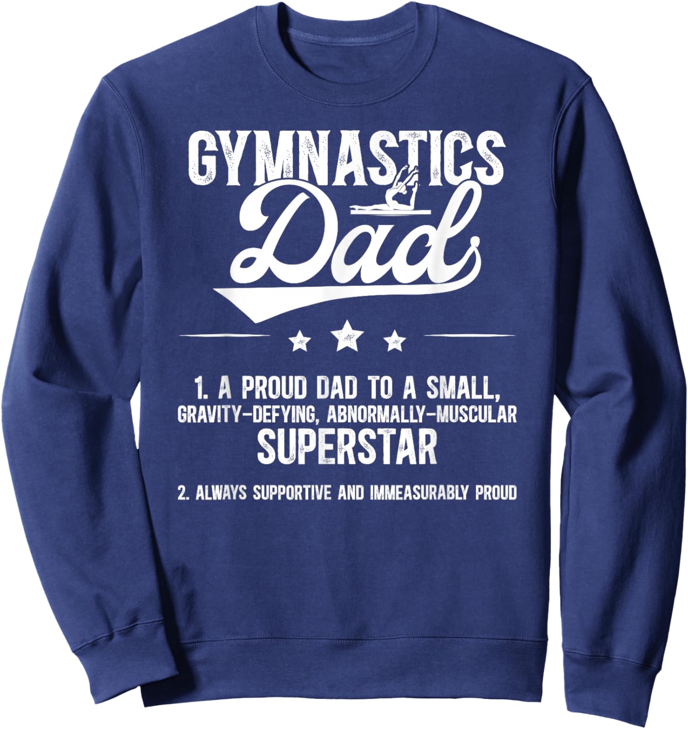 Gymnastics Dad Definition Dad Of A Gymnast Father Sweatshirt - Sweatshirt | Navy