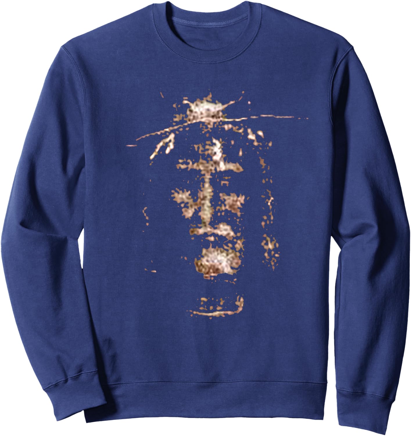 Jesus Shroud of Turin Shirt Holy Face of Jesus Sweatshirt - Sweatshirt | Navy