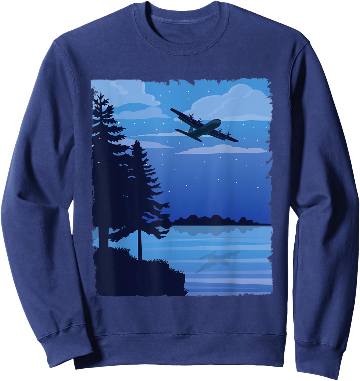 C-130 Over the Lake Sweatshirt - Sweatshirt | Navy