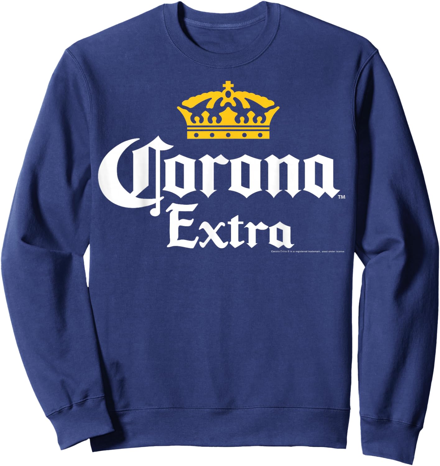 Officially Licensed Corona Gold Crown Graphic Small Sweatshirt - Sweatshirt | Navy