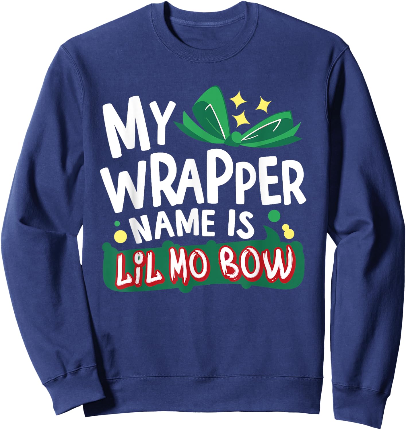Gangsta Wrapper Christmas Sweatshirt - Sweatshirt | Navy