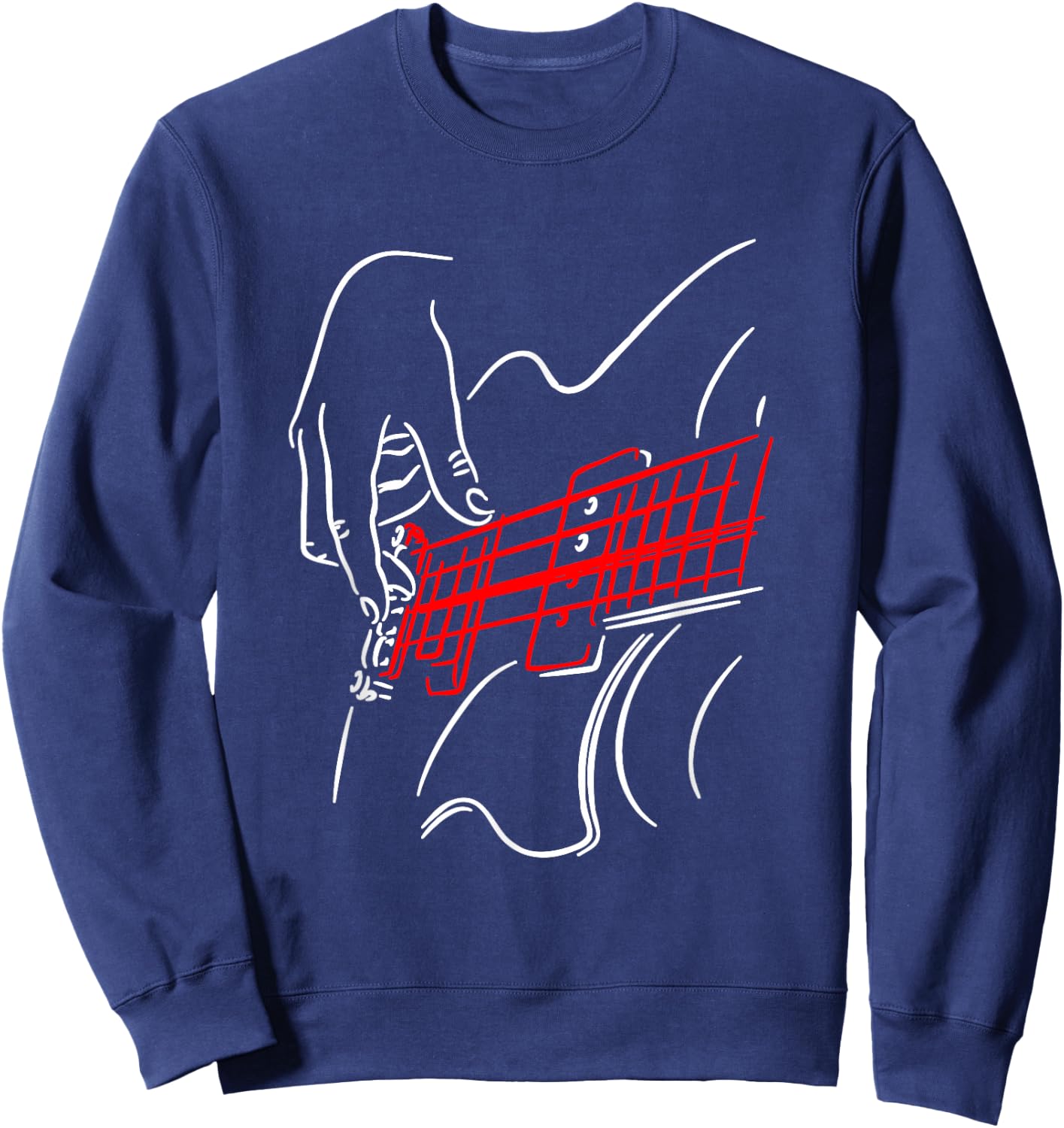 Acoustic Guitar Guitarist Bass Player Musician Gift Sweatshirt - Sweatshirt | Navy