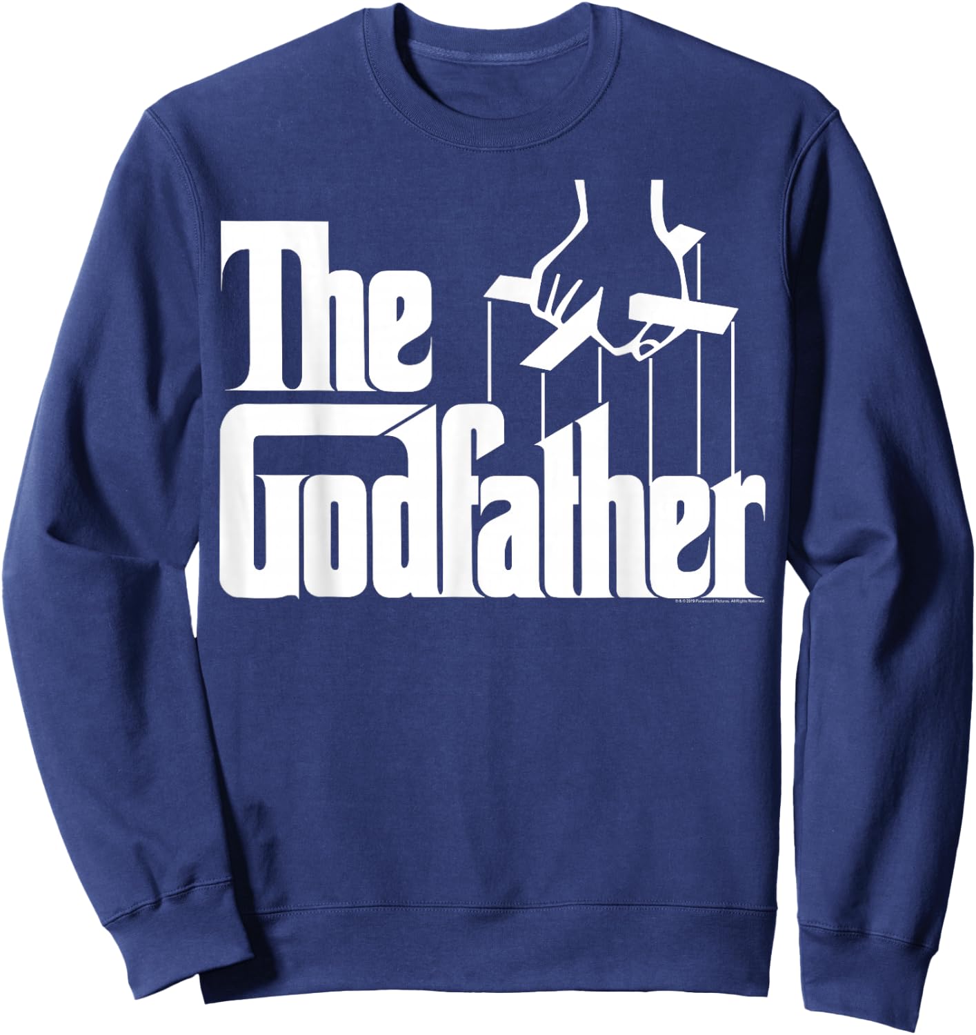 The Godfather Original White Title Logo Sweatshirt - Sweatshirt | Navy