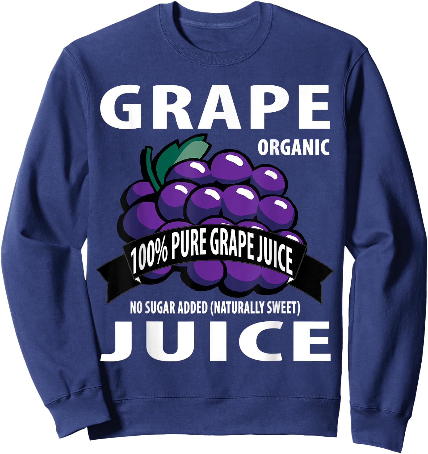 Grape Juice Box: Family Halloween Costumes for 5 people Sweatshirt - Sweatshirt | Navy