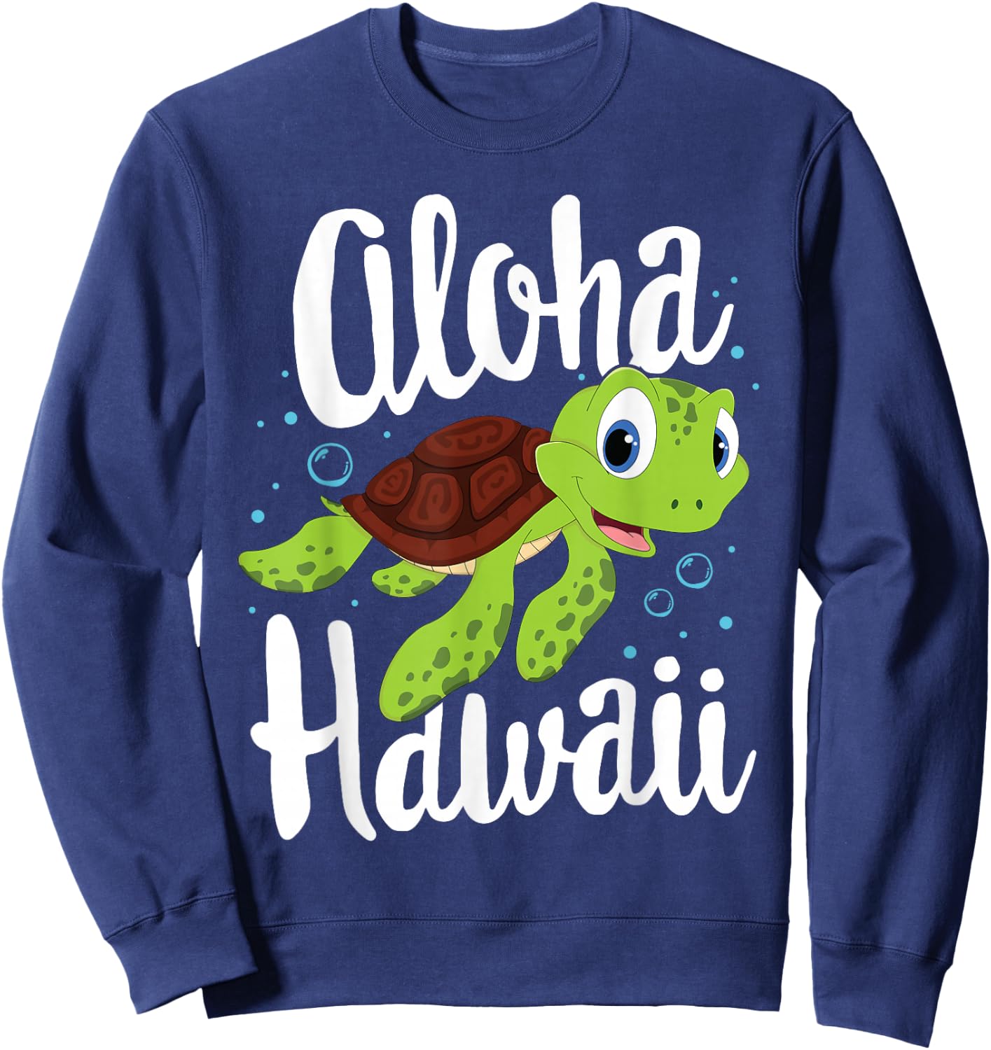 Aloha Hawaii Kids Boys Sea Turtle Hawaiian Vacation Sweatshirt - Sweatshirt | Navy