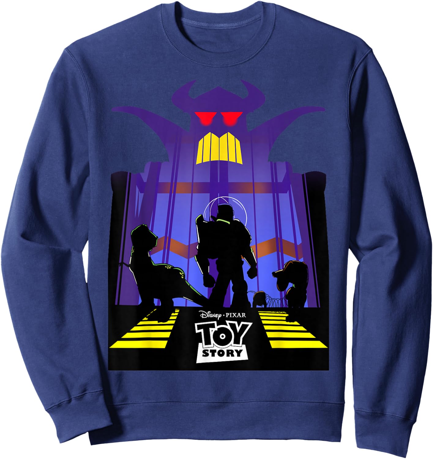 Disney Pixar Toy Story Evil Emperor Zurg Silhouette Poster Sweatshirt - Sweatshirt | Navy