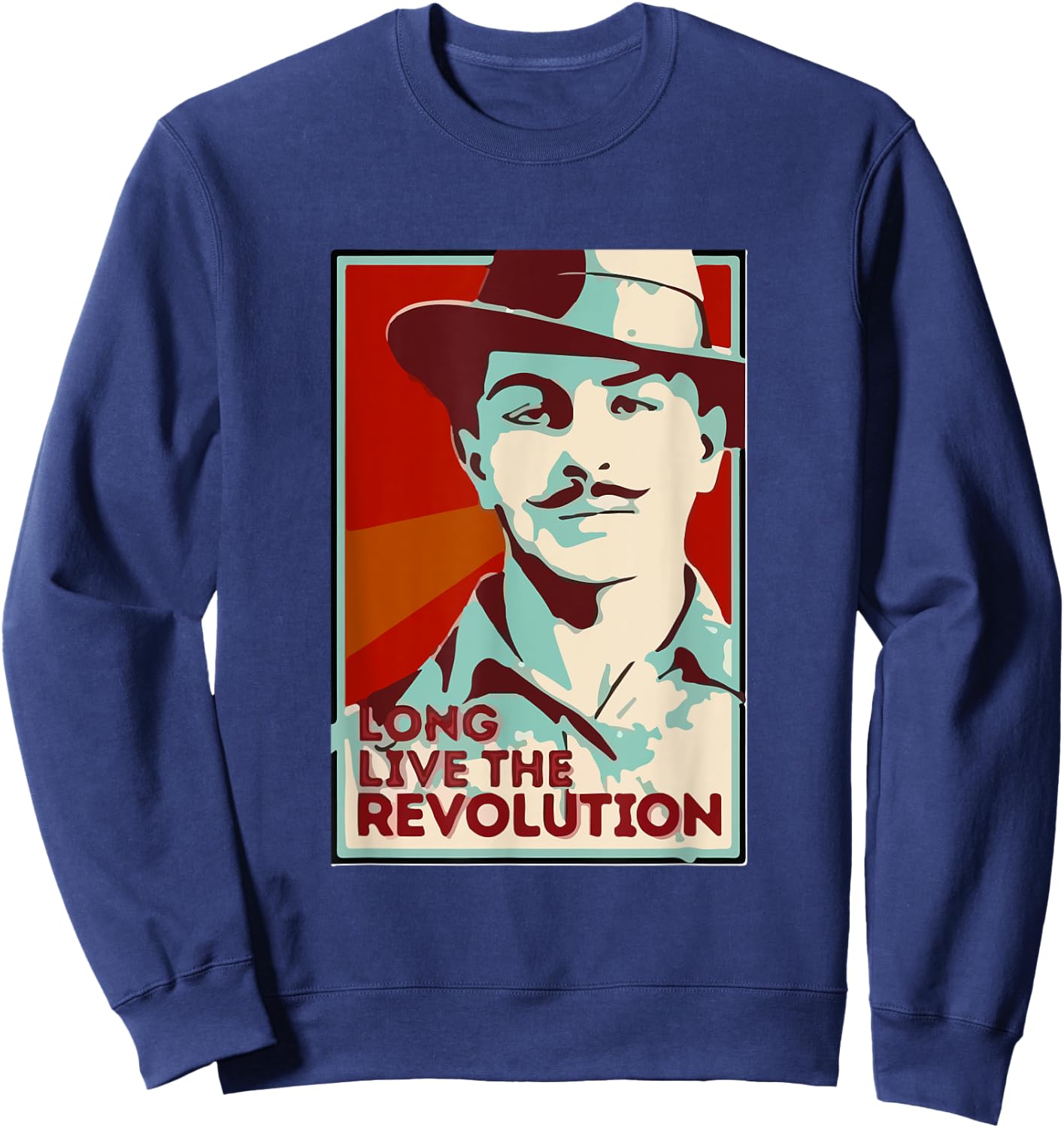 Shaheed Bhagat Singh Revolution Sweatshirt - Sweatshirt | Navy