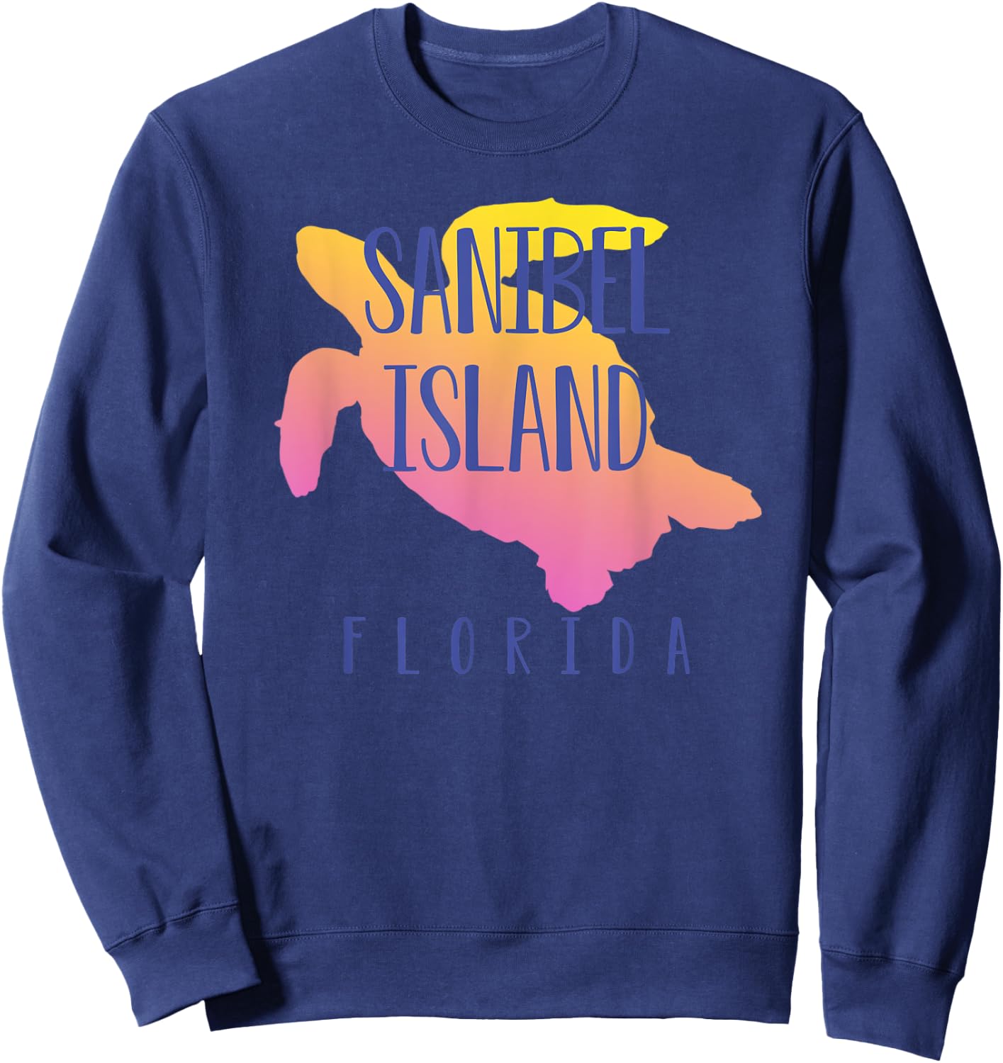 Sanibel Island Florida Sea Turtle Family Vacation Sweatshirt - Sweatshirt | Navy