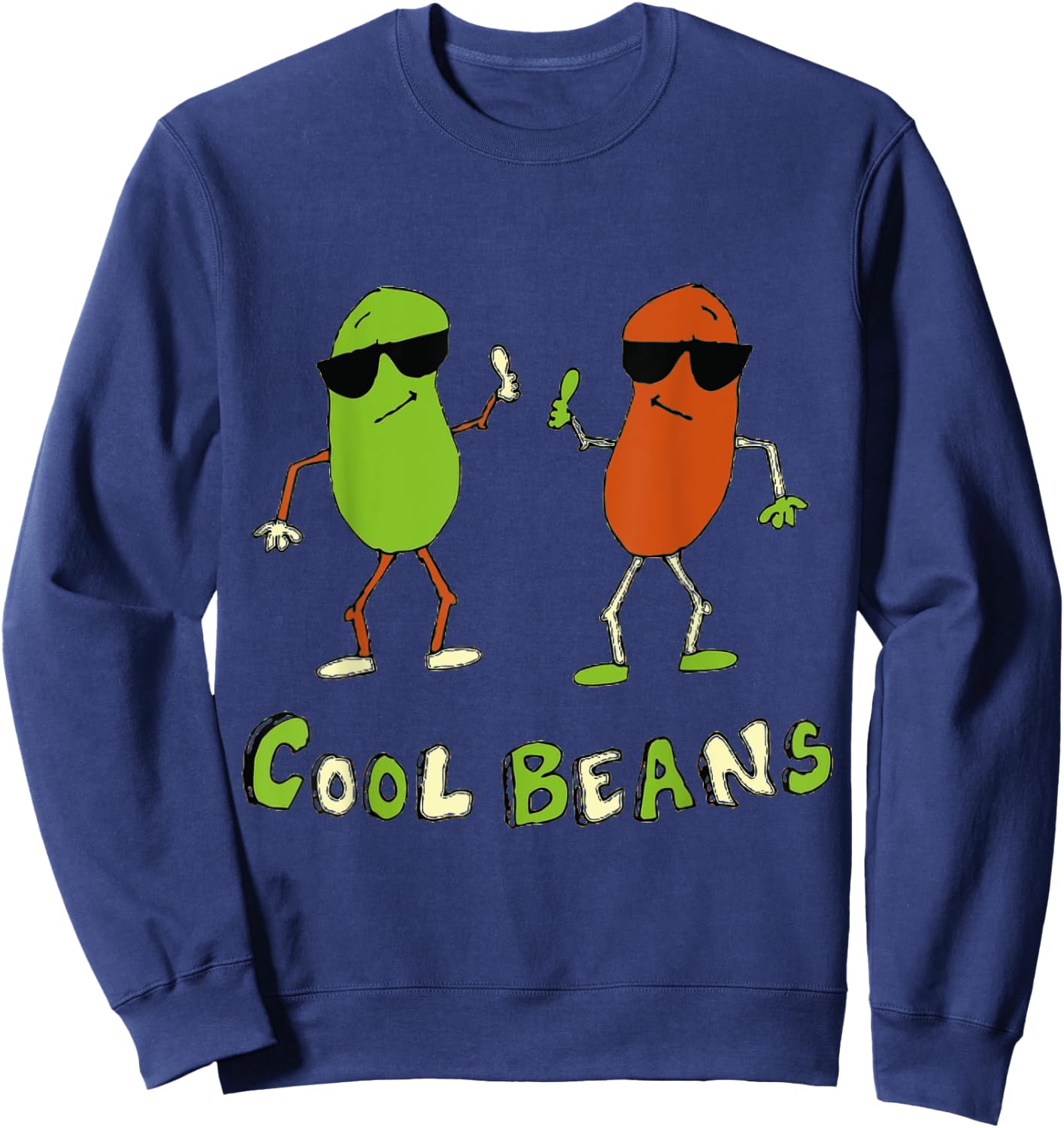 Retro 80's Cool Beans Sweatshirt - Sweatshirt | Navy