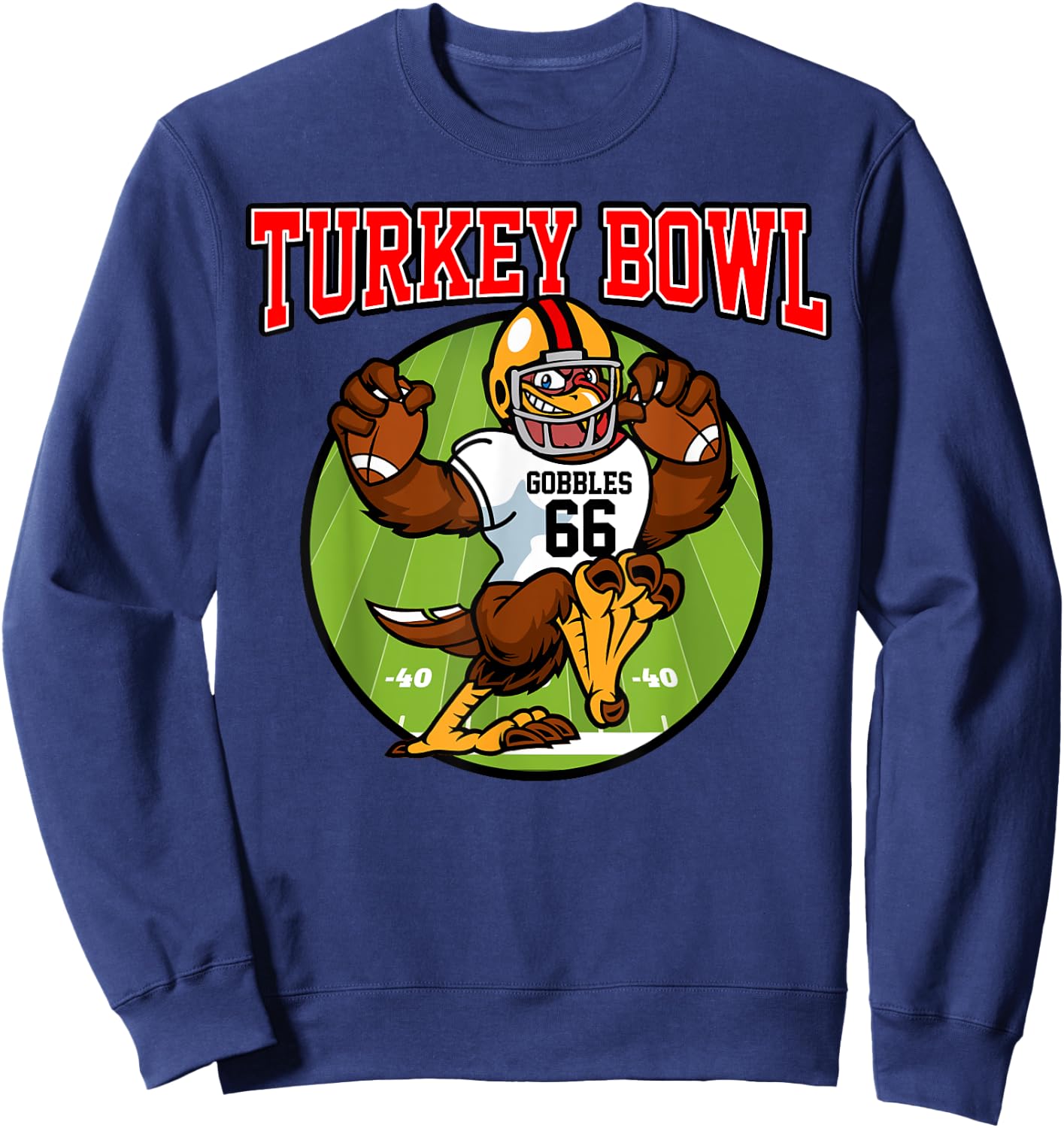 Turkey Bowl Thanksgiving | Funny Football Game Gift Sweatshirt - Sweatshirt | Navy