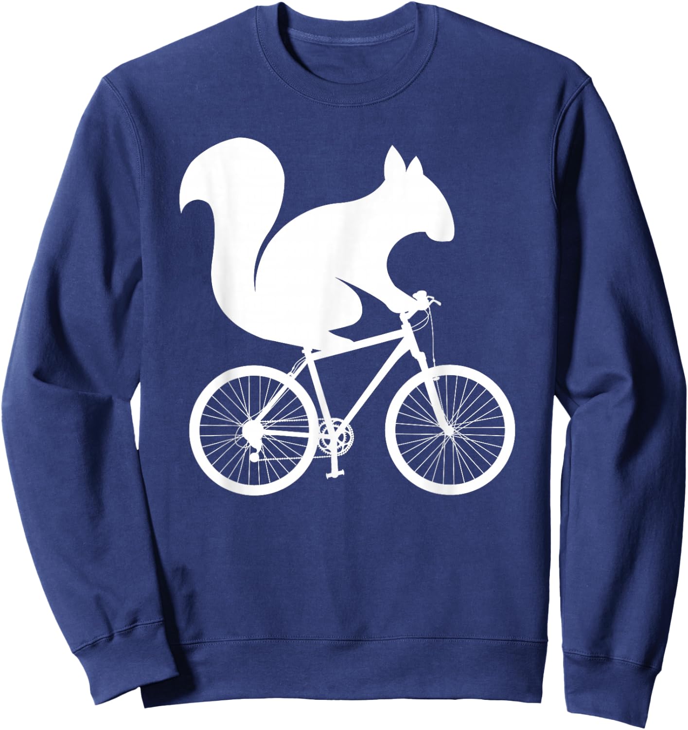 Squirrel Riding Bike MTB Cycling Sweatshirt - Sweatshirt | Navy