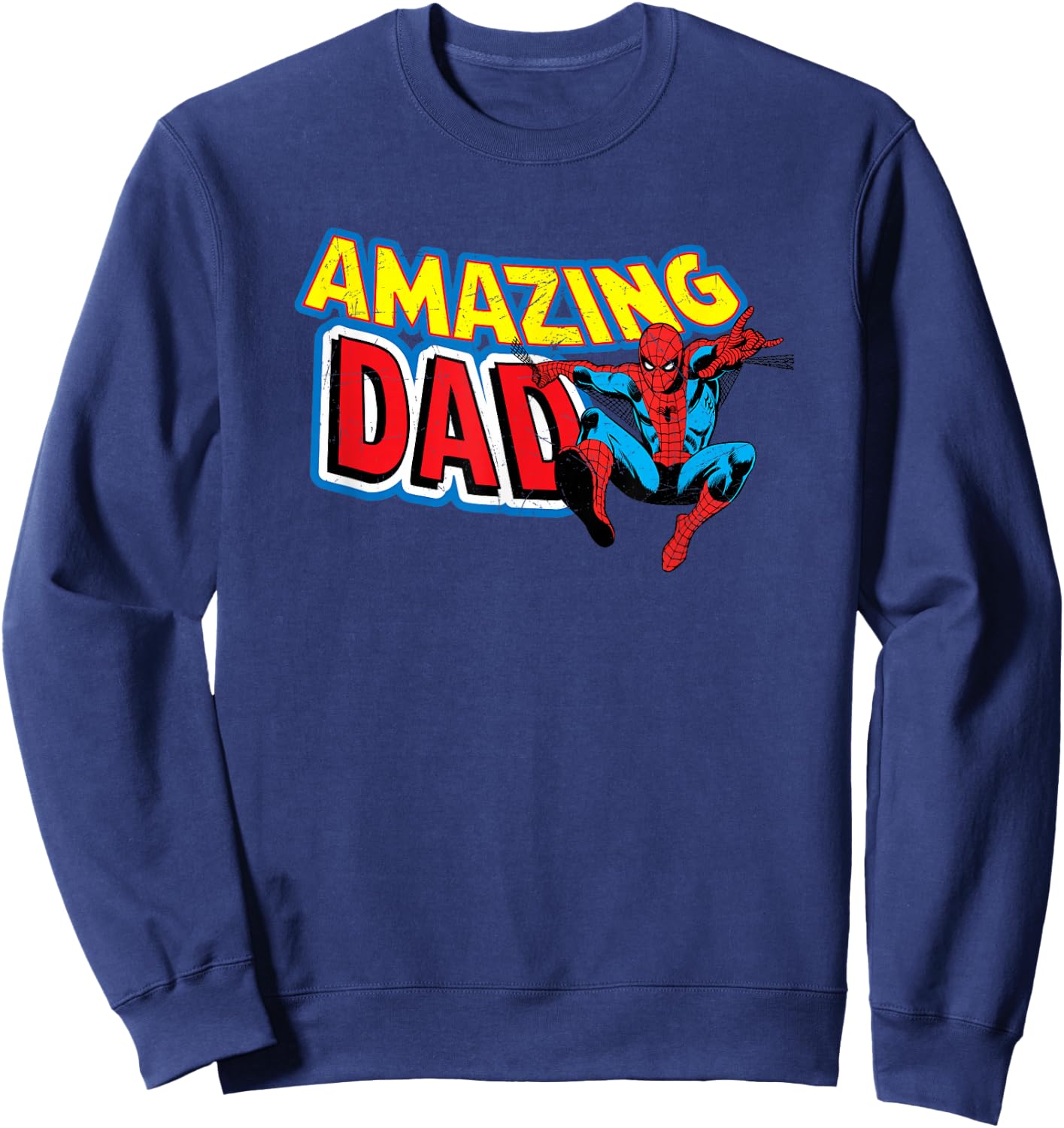 Marvel Spider-Man Amazing Dad Comic Book Father's Day Sweatshirt - Sweatshirt | Navy