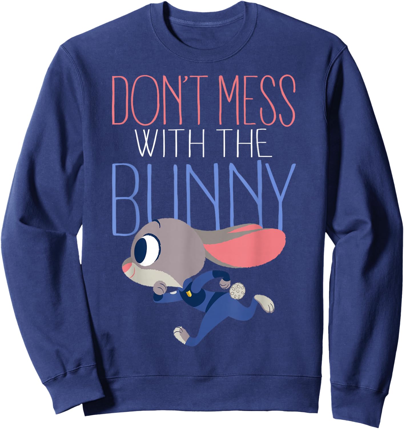 Disney Zootopia Judy Don't Mess With Her Graphic Sweatshirt - Sweatshirt | Navy