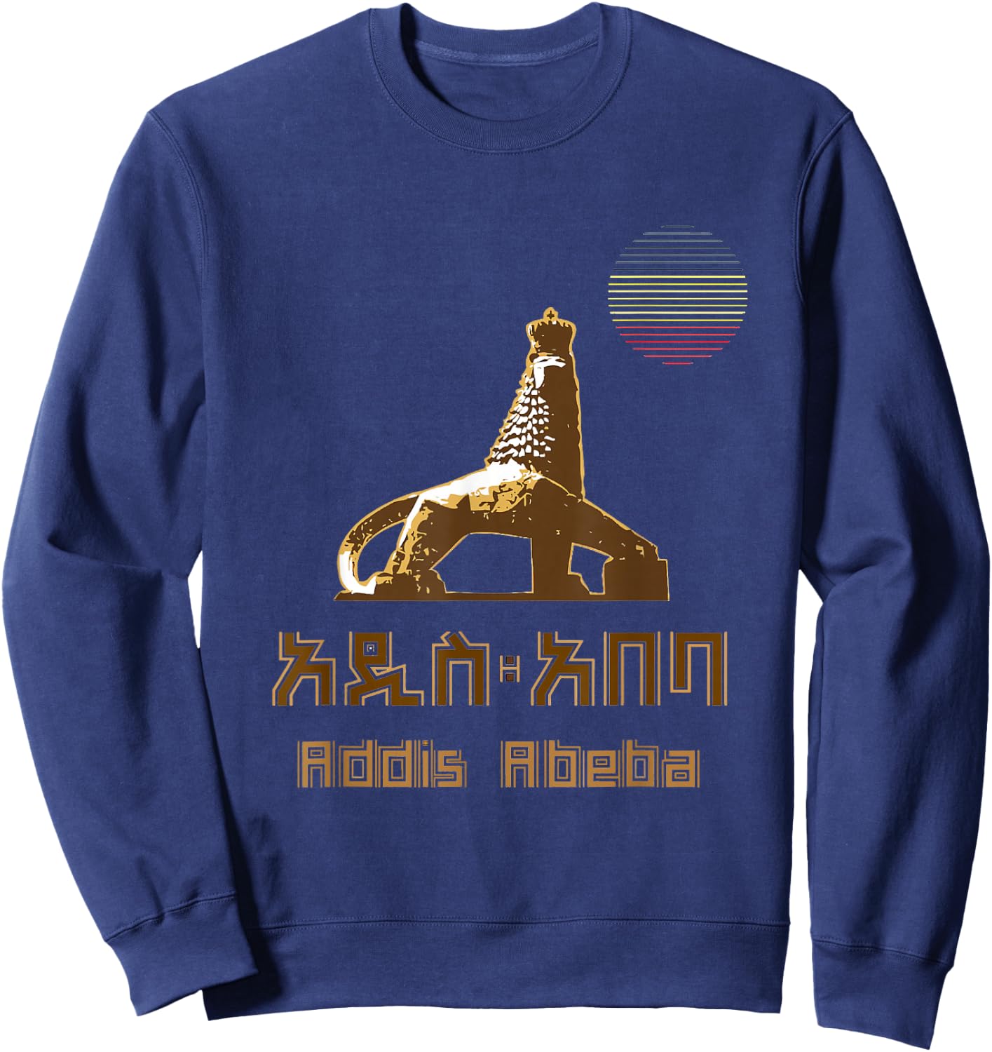 Love Ethiopia Addis Ababa city shirt Ethiopian t shirt gift Sweatshirt - Sweatshirt | Navy
