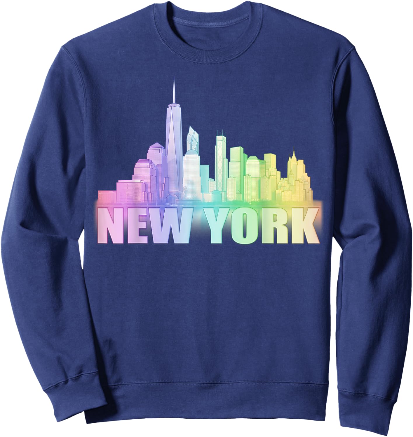 NYC New York City Skyline Souvenir Liberty Tower Sweatshirt - Sweatshirt | Navy