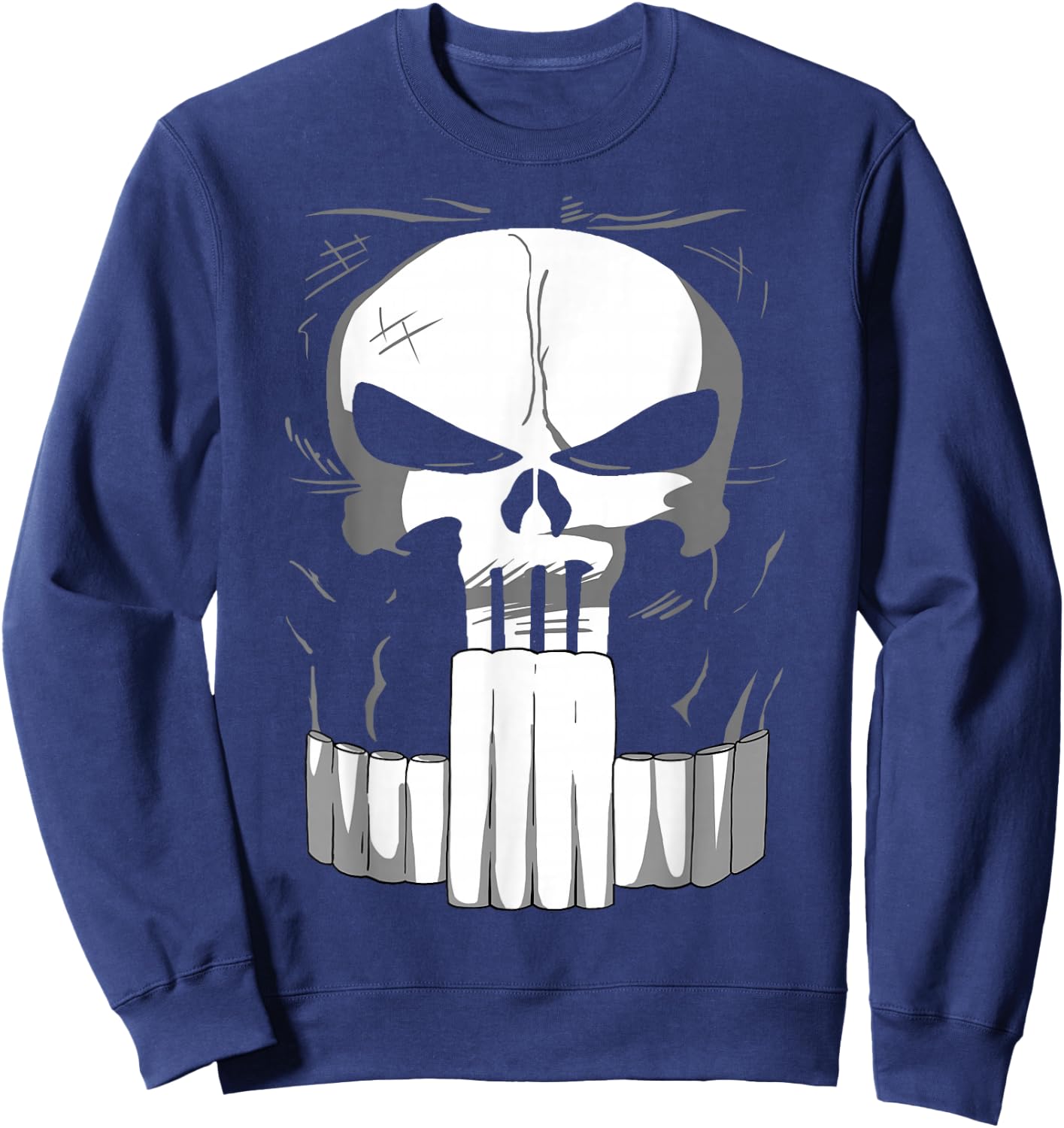 Marvel Punisher Classic Skull Halloween Costume Sweatshirt - Sweatshirt | Navy