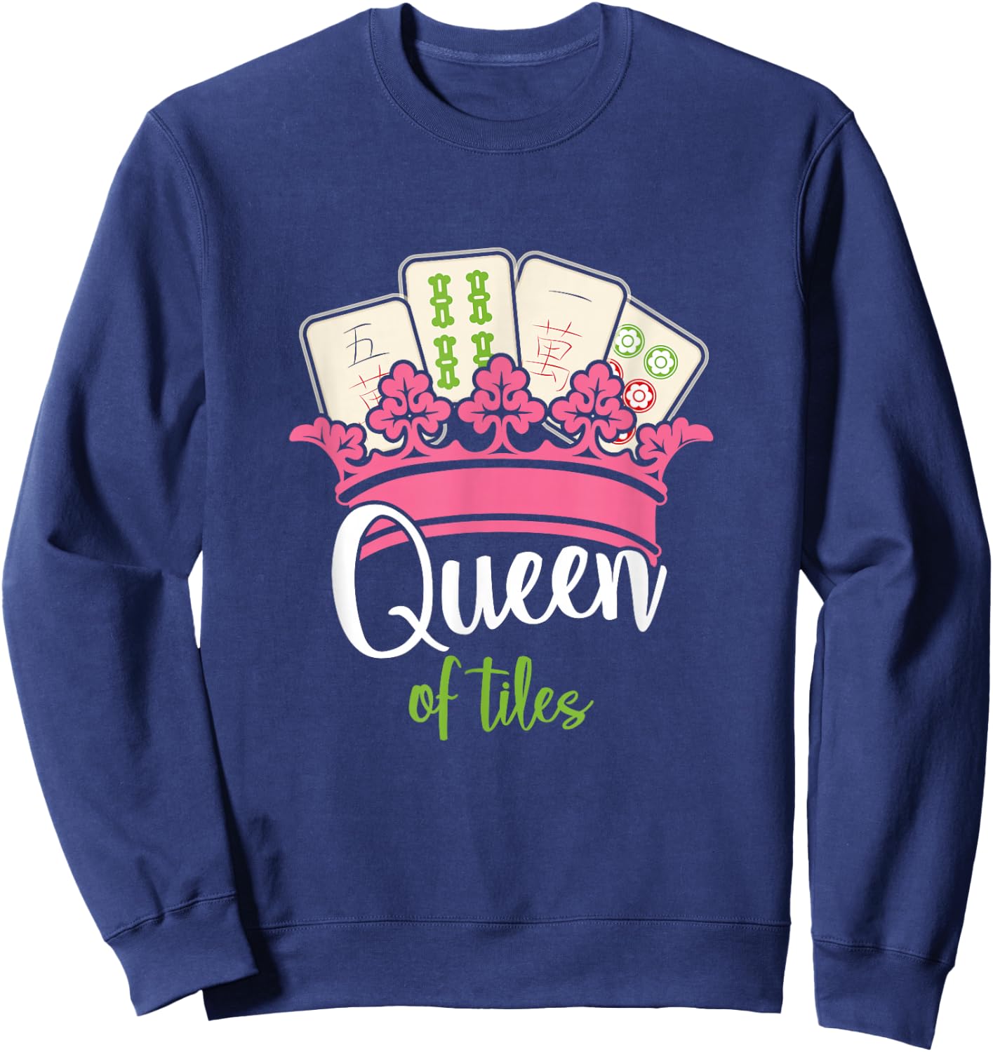 Mahjong Queen Of Tiles Mah Jong Sweatshirt - Sweatshirt | Navy