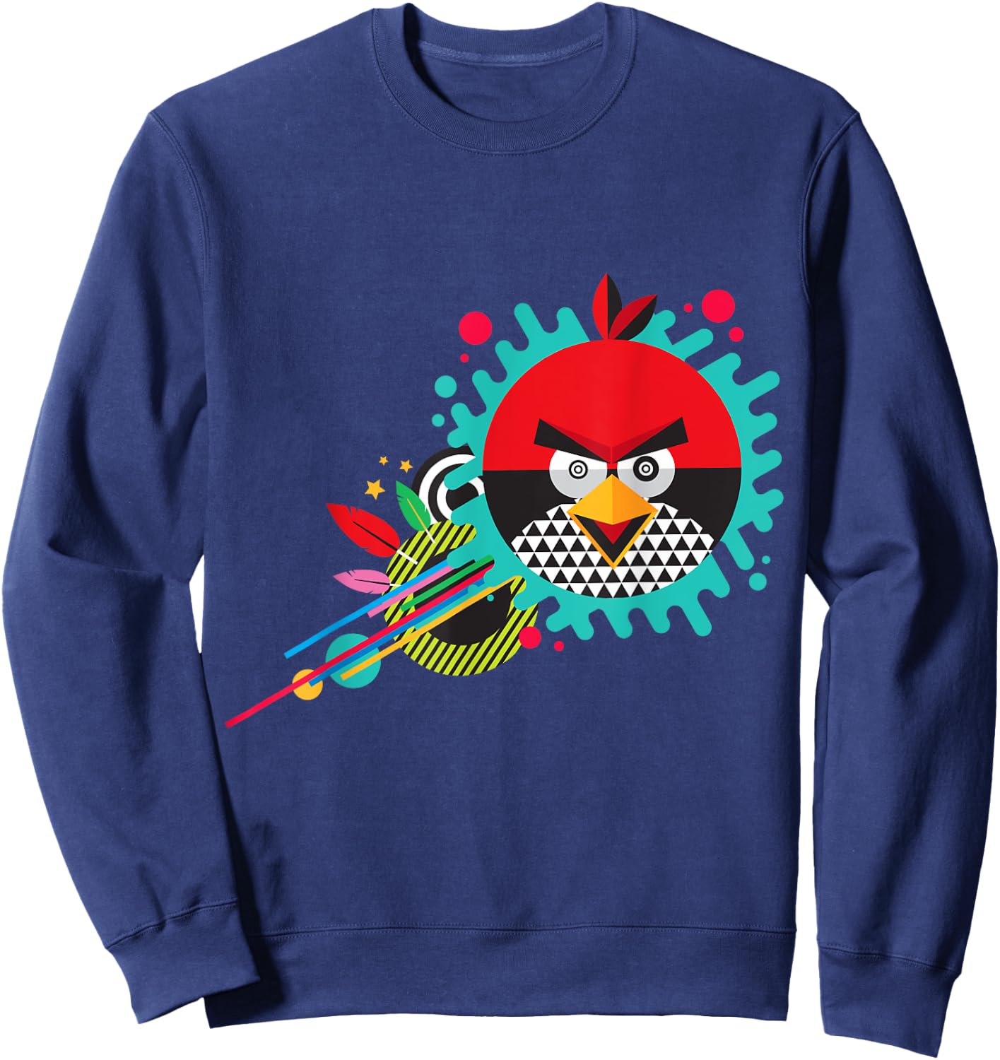 Angry Birds Red Geometric Official Merchandise Sweatshirt - Sweatshirt | Navy
