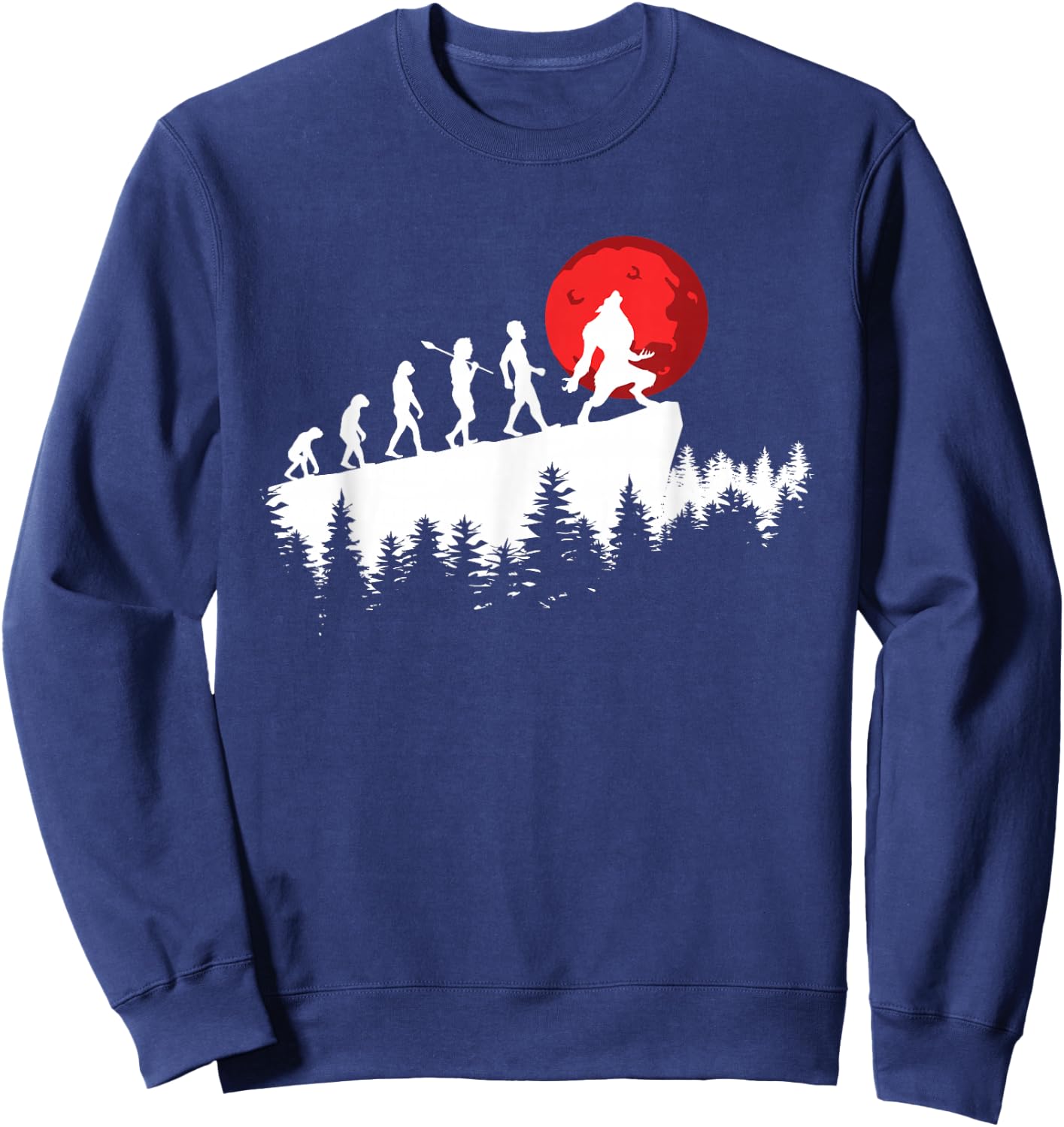 Werewolf Evolution - Werewolves Full Moon Sweatshirt - Sweatshirt | Navy