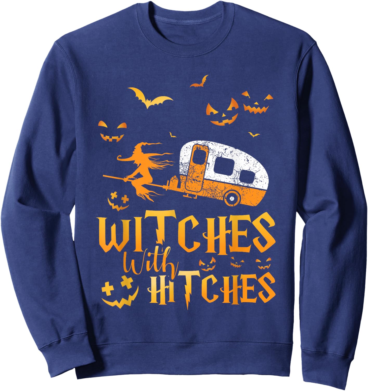 Witches With Hitches Camping Sweatshirt - Sweatshirt | Navy