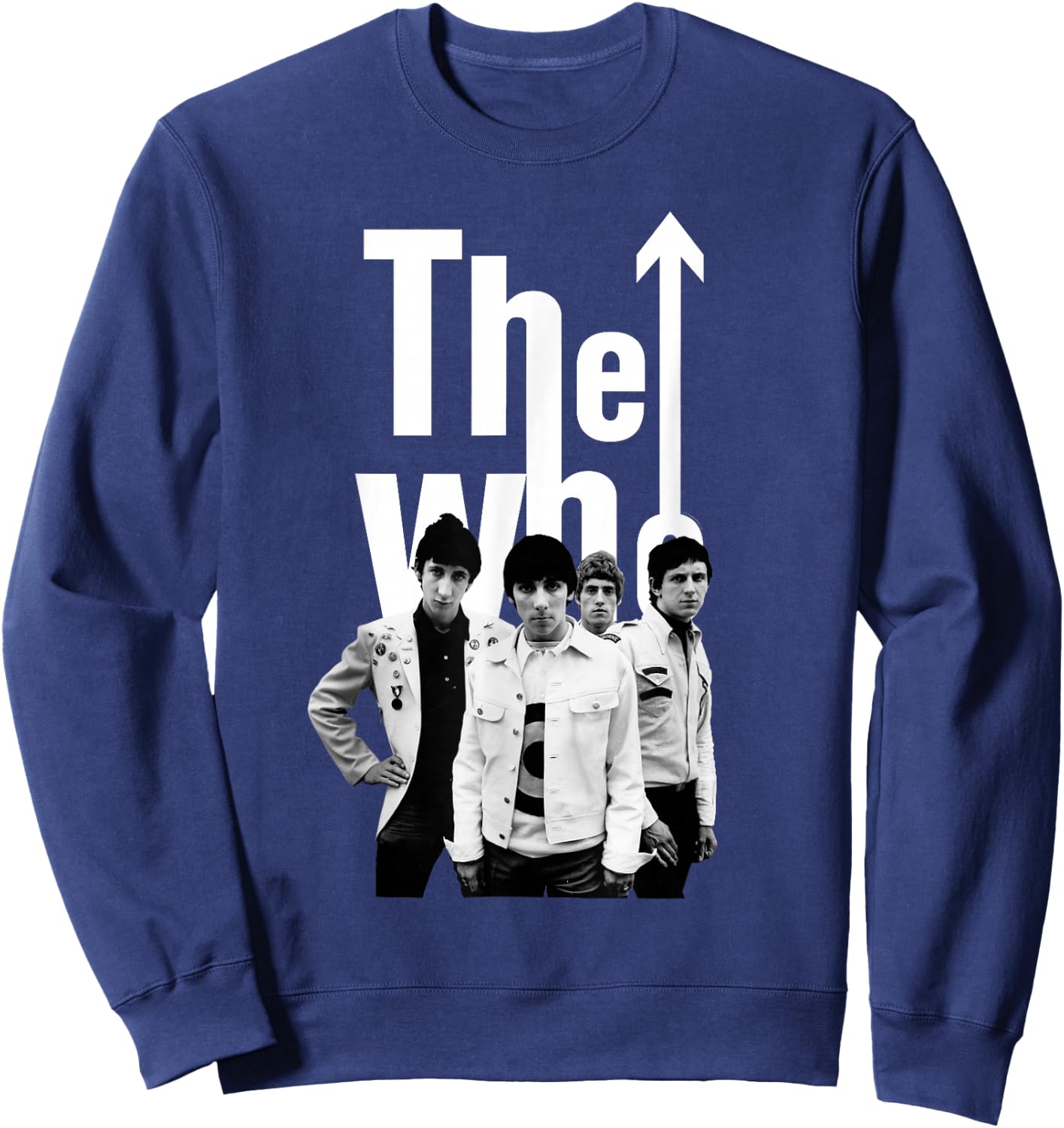 The Who Official 60's Black & White Band Sweatshirt - Sweatshirt | Navy